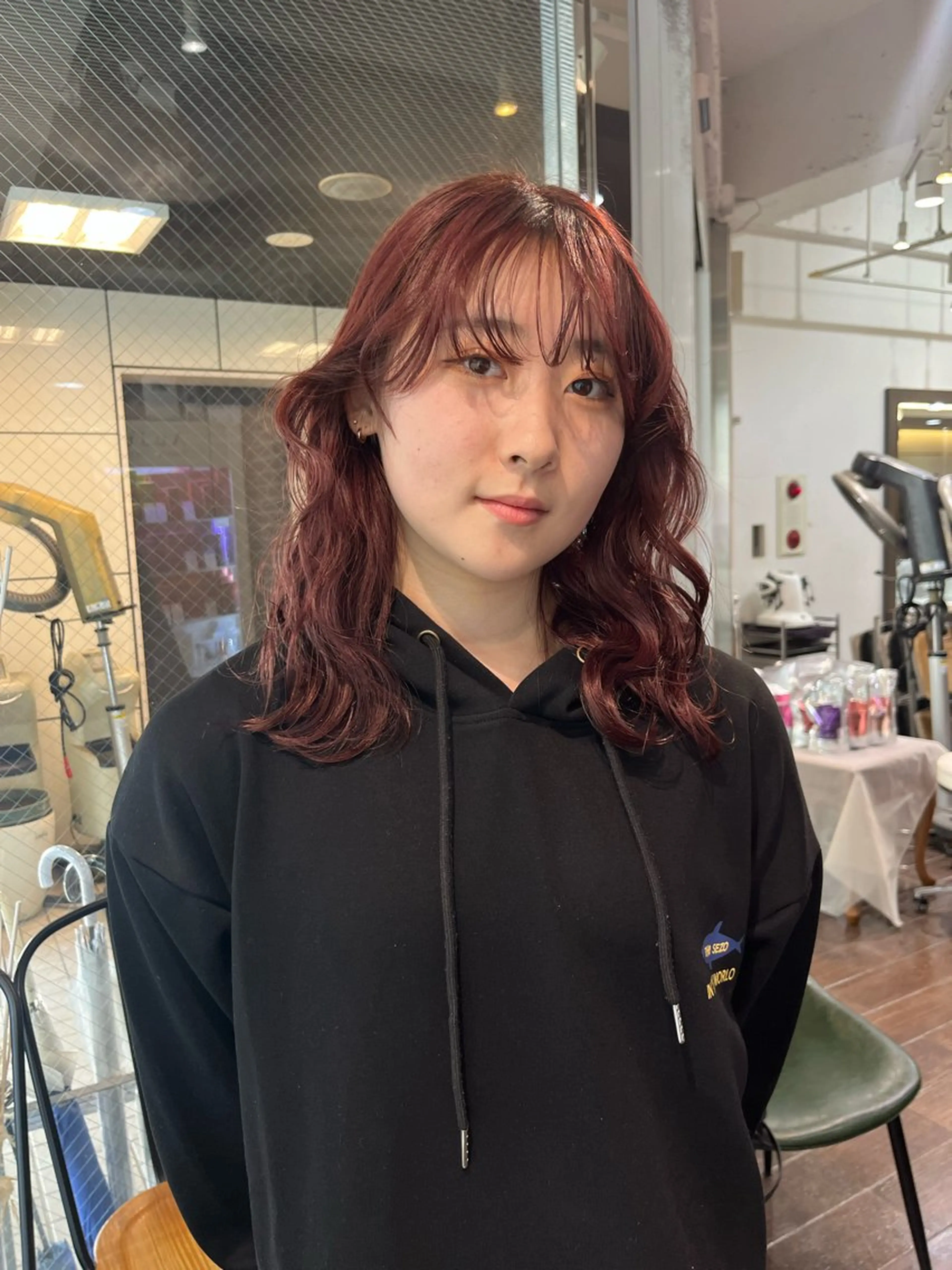 セミロング カラー 💖デザインカラー/ タダ ハナカ💖のヘアスタイル