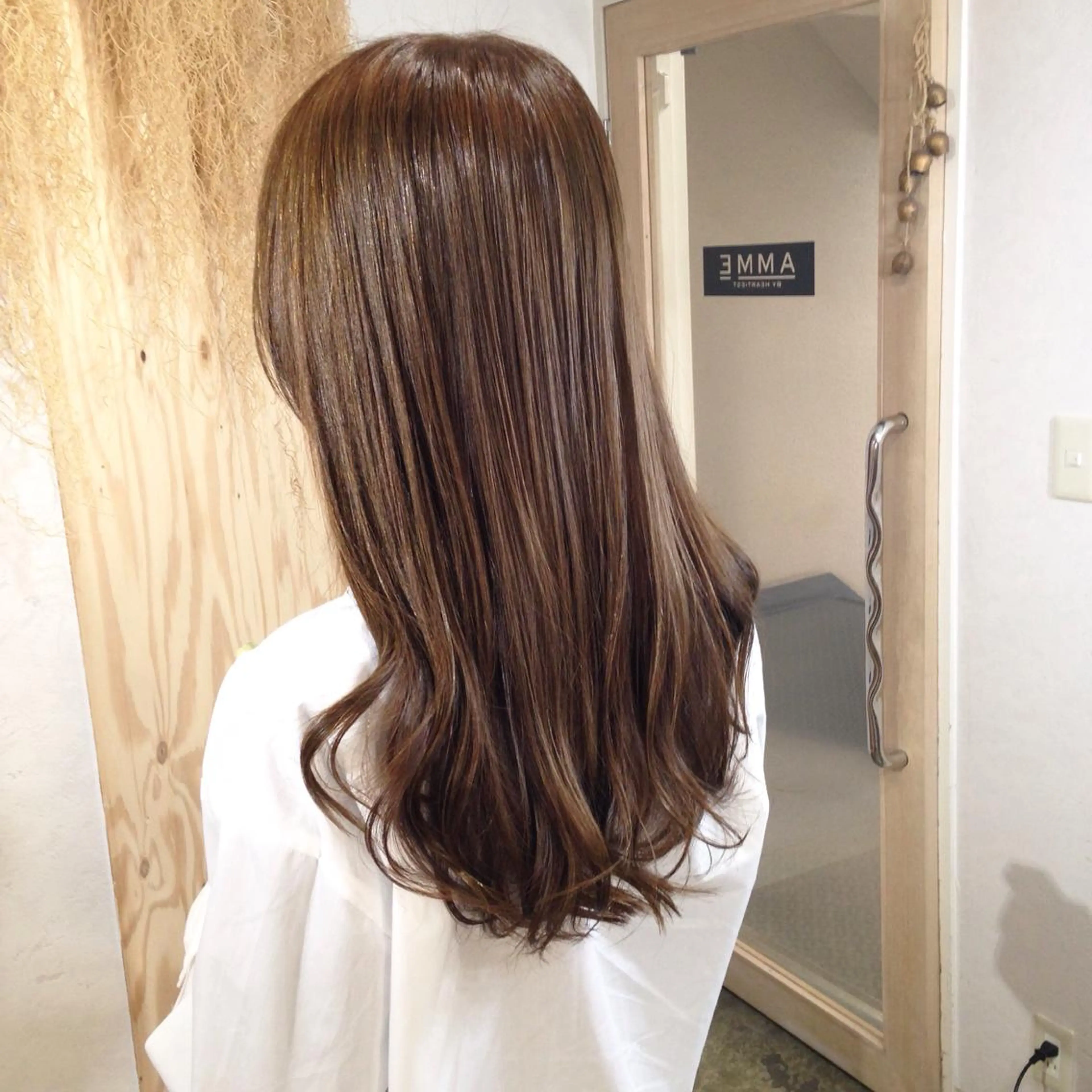 セミロング カラー ブラウンカラー 💎髪質改善💎 デザイナーshinのヘアスタイル