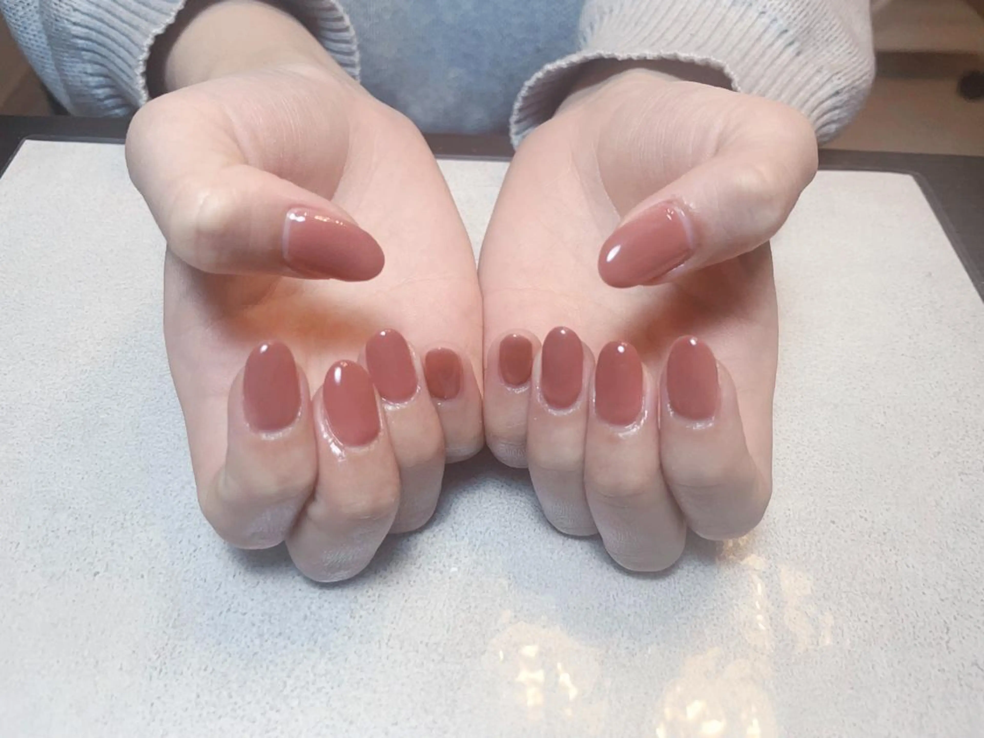 ネイル ジェルネイル ワンカラーネイル パラジェル シンプルネイル BLANC.nail所属・BLANC.nail yuuのネイルデザイン
