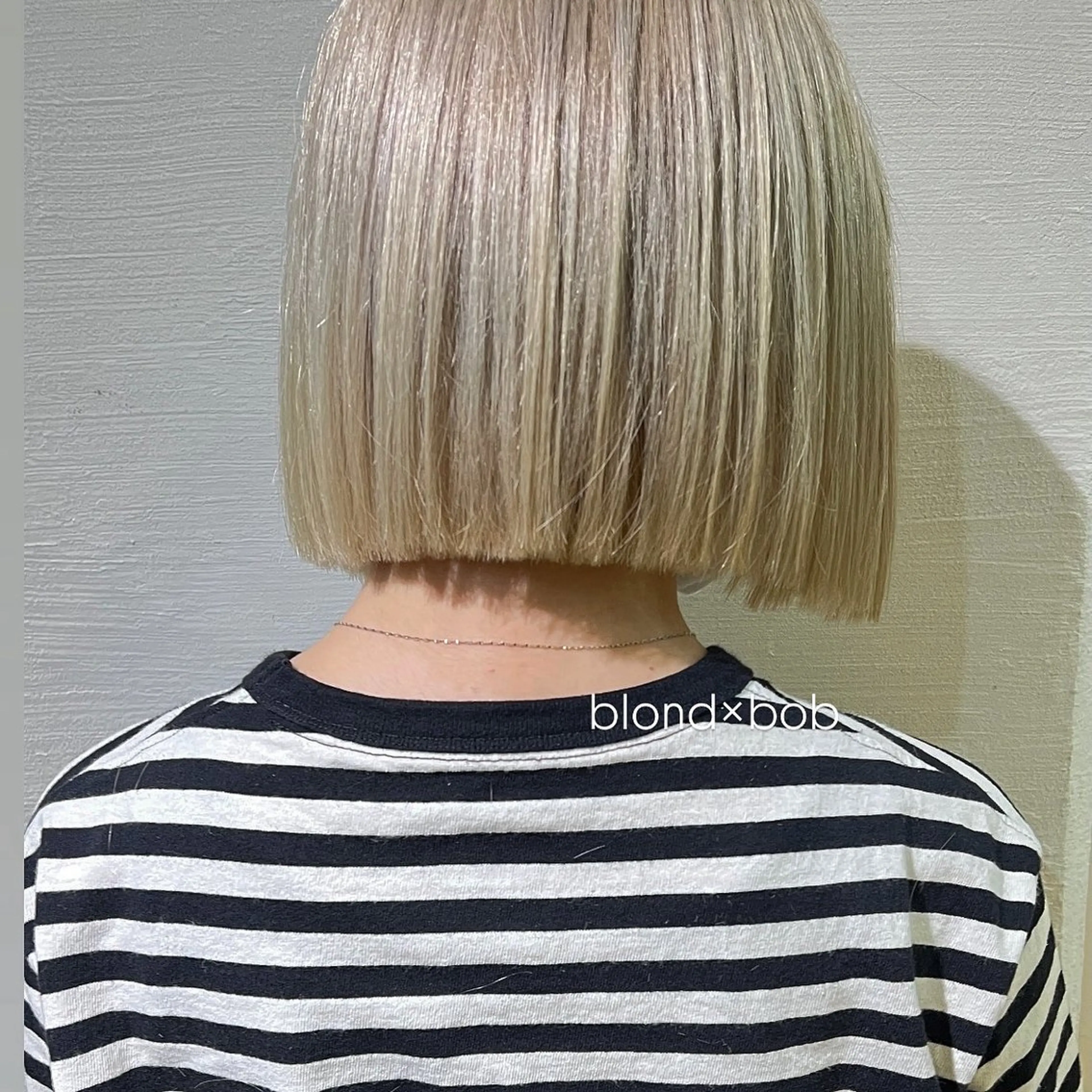 ミディアム カラー ブリーチ ハイトーンカラー ボブ 縮毛矯正 Hiyori/透明感 /ボブ/矢場町のヘアスタイル