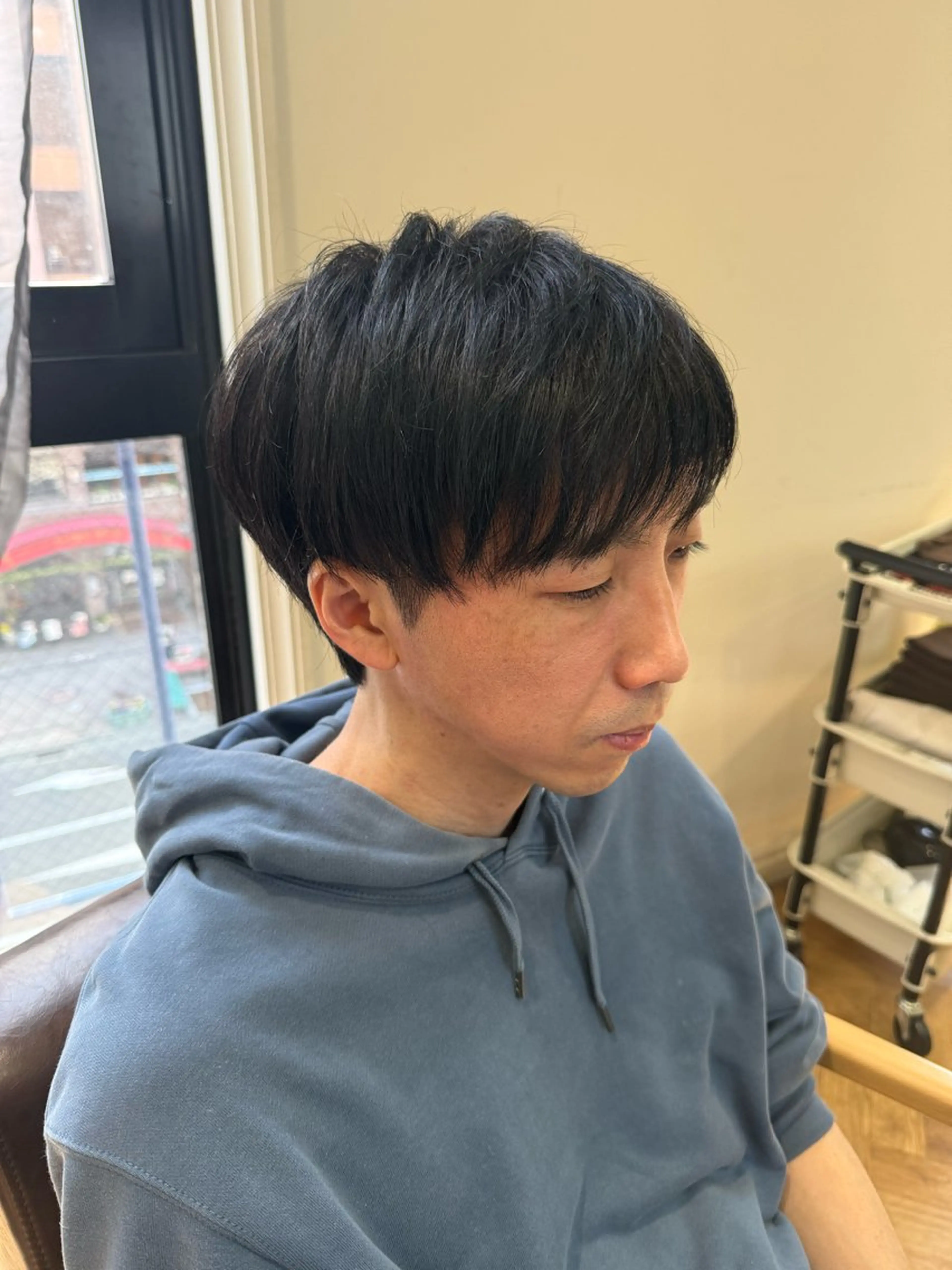 ショート カラー メンズ ビジネス ショートヘア 溝口 槙里也のヘアスタイル