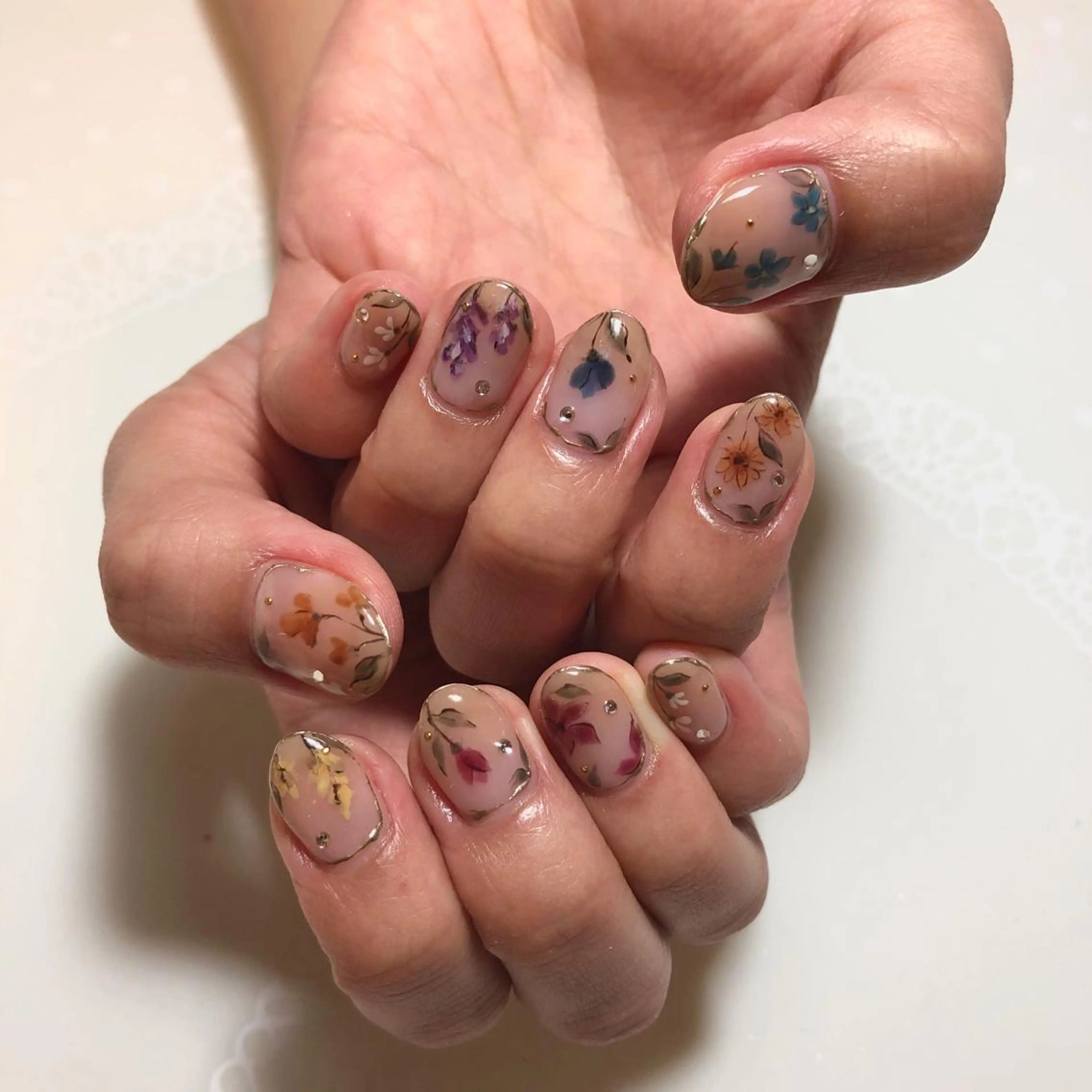 ネイル フラワーネイル g-up nail所属・米田 律子のネイルデザイン