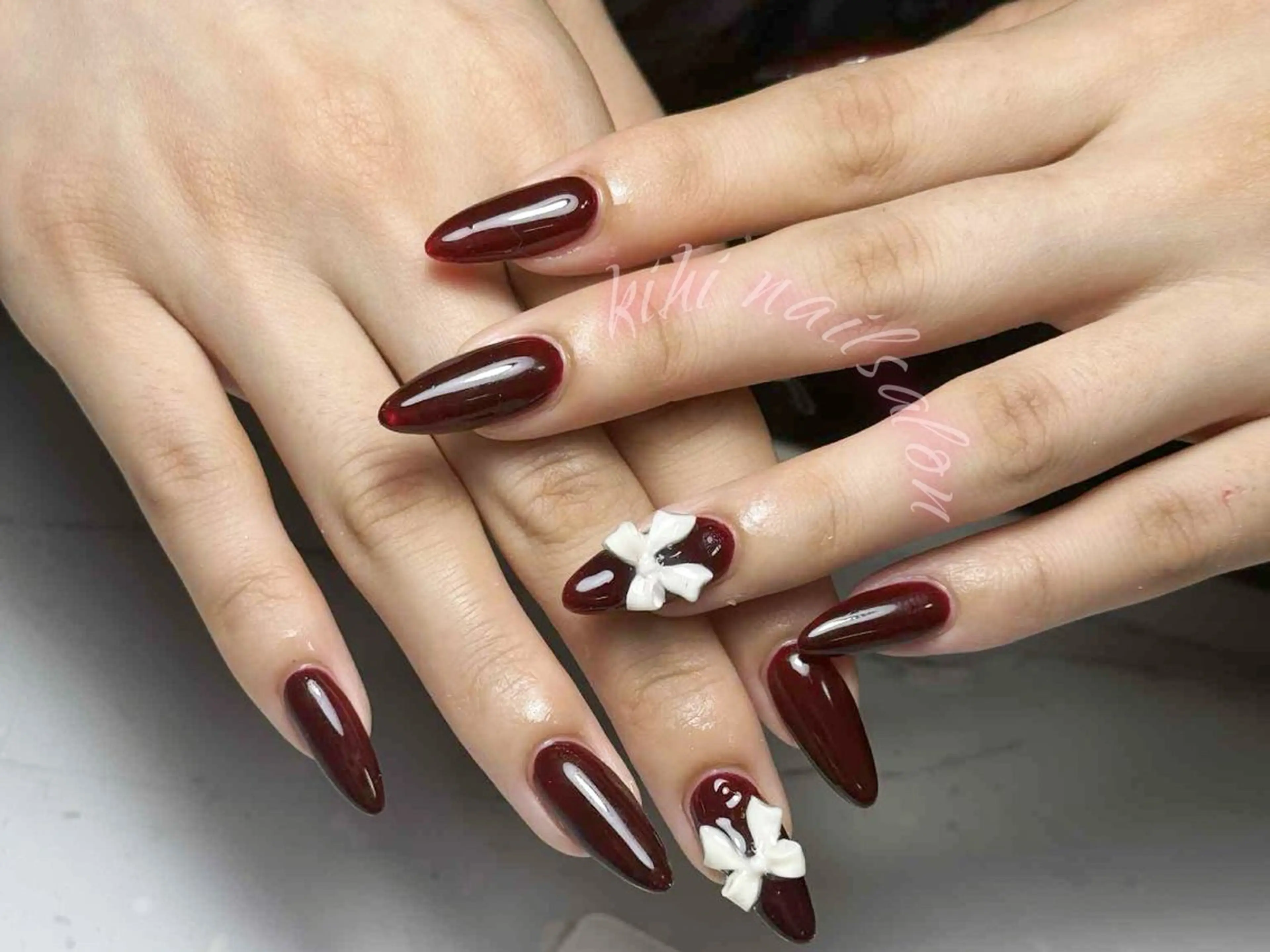 ネイル アートネイル フレンチネイル ジェルネイル グラデーション 韓国ネイル ハンドネイル さくら💮💮 【オフ無料】のネイルデザイン