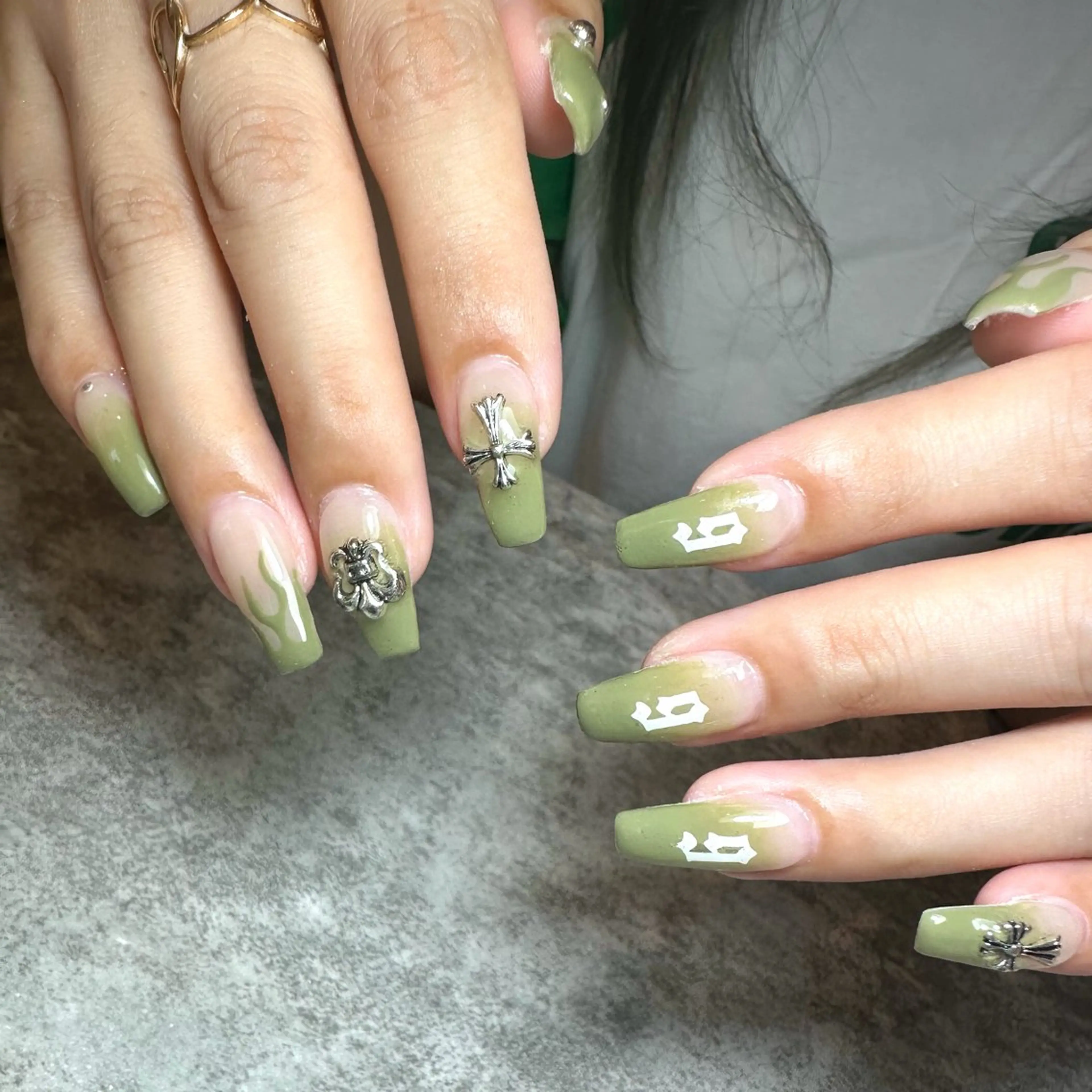 ネイル グリーン Mii nailのネイルデザイン