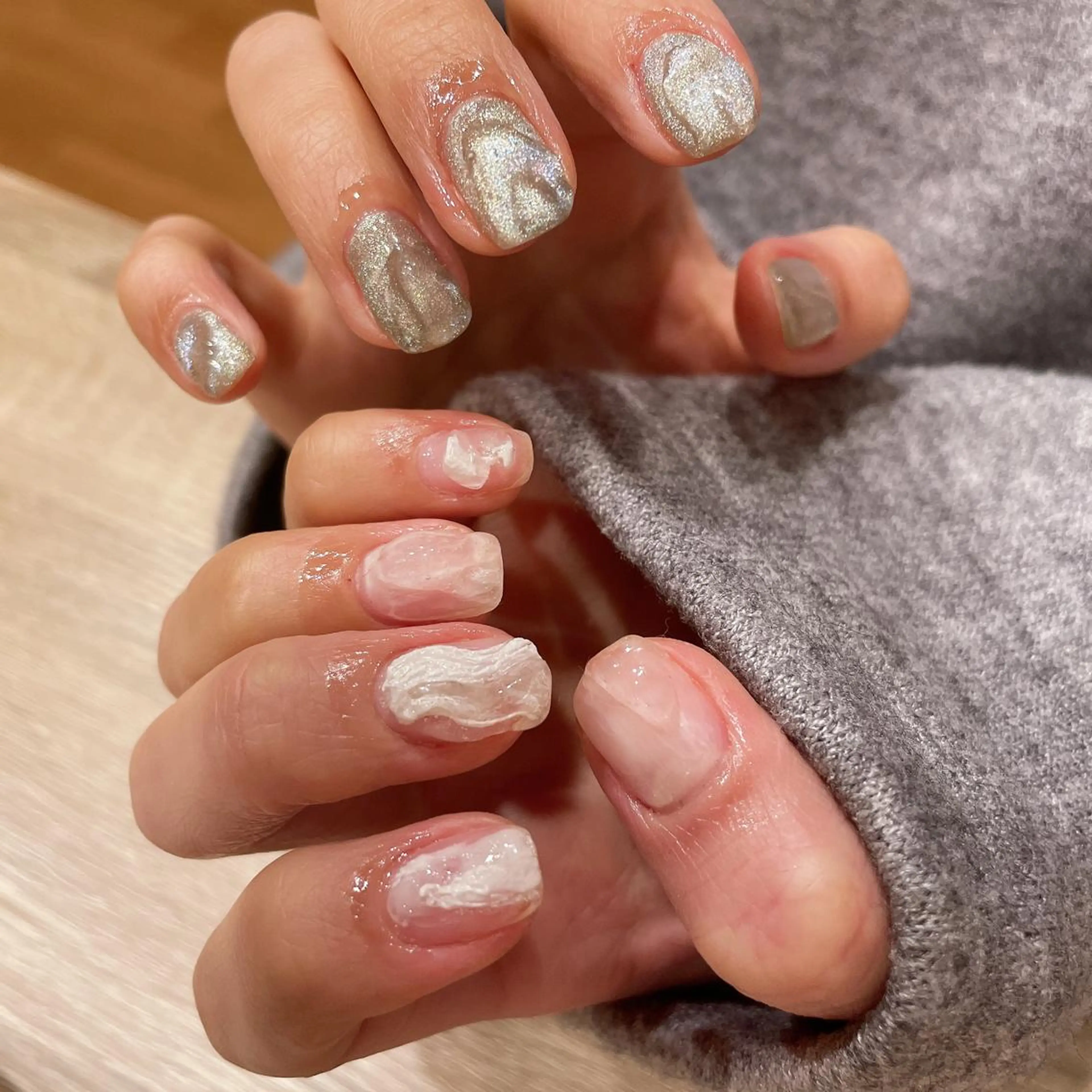 ネイル ニュアンスネイル liberté🫧 新小岩のネイルデザイン