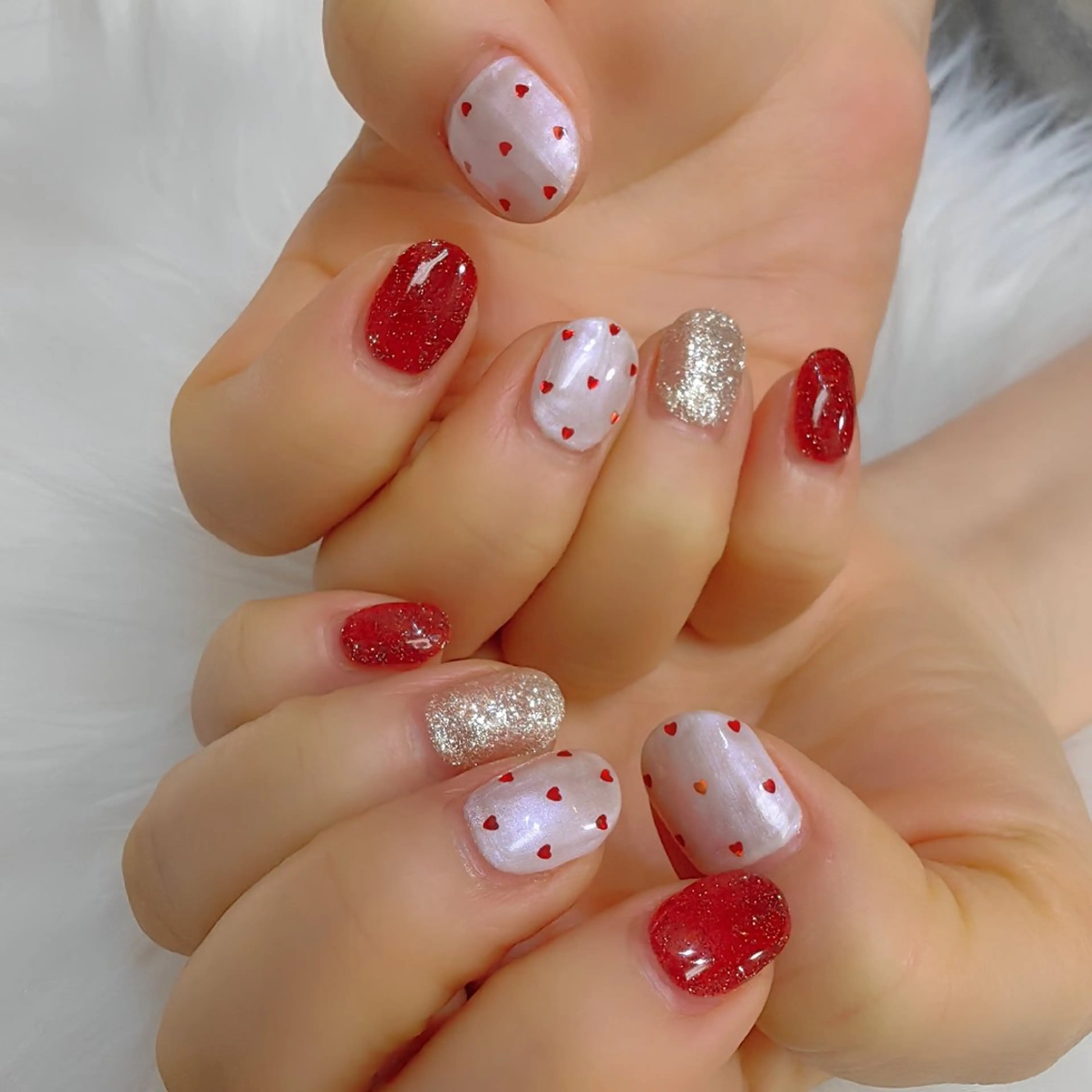 ネイル バレンタイン ハンドネイル reve あやののネイルデザイン