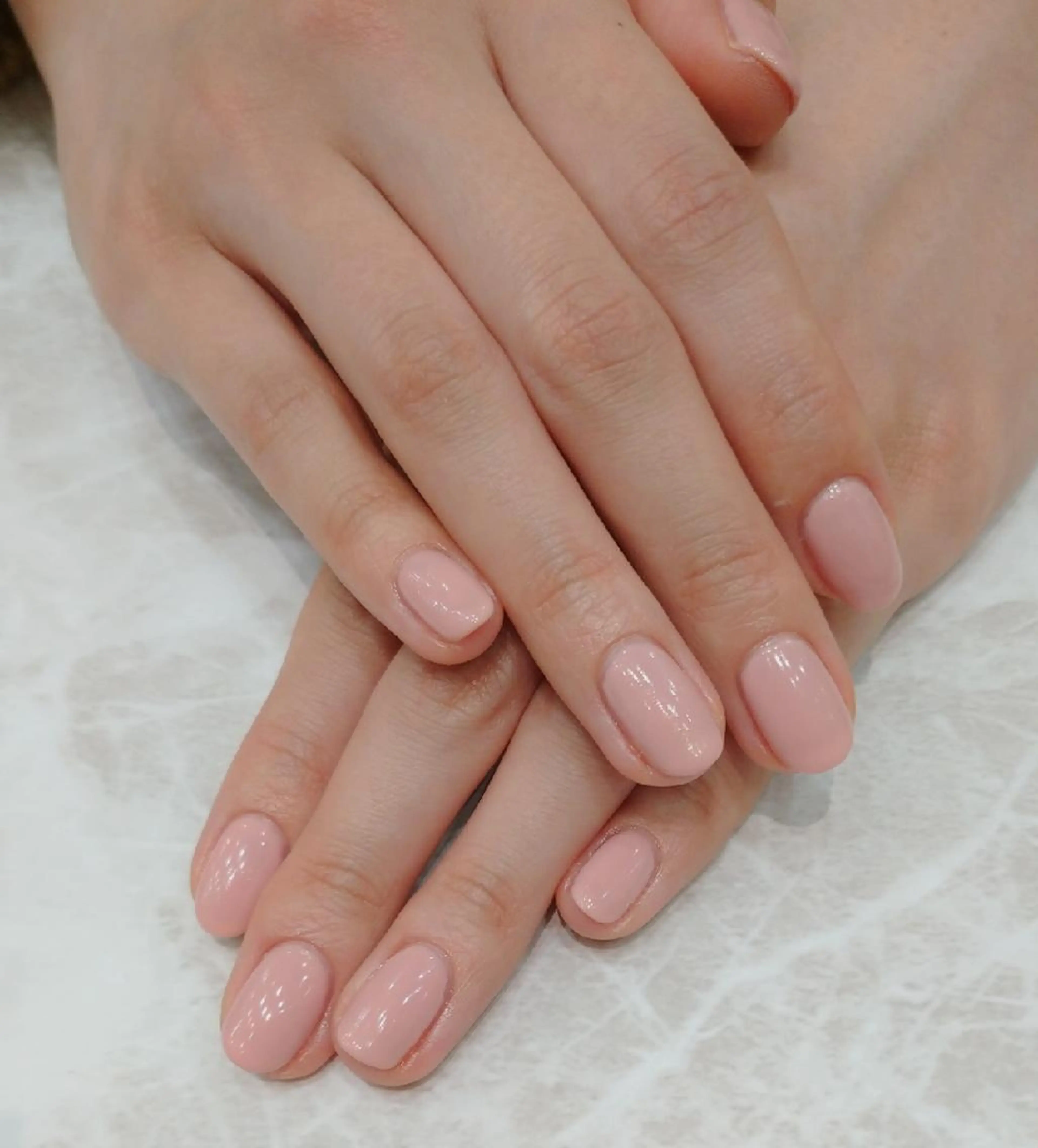 ネイル ジェルネイル オフィスネイル ワンカラーネイル パラジェル ピンク 會田 瑠衣のネイルデザイン