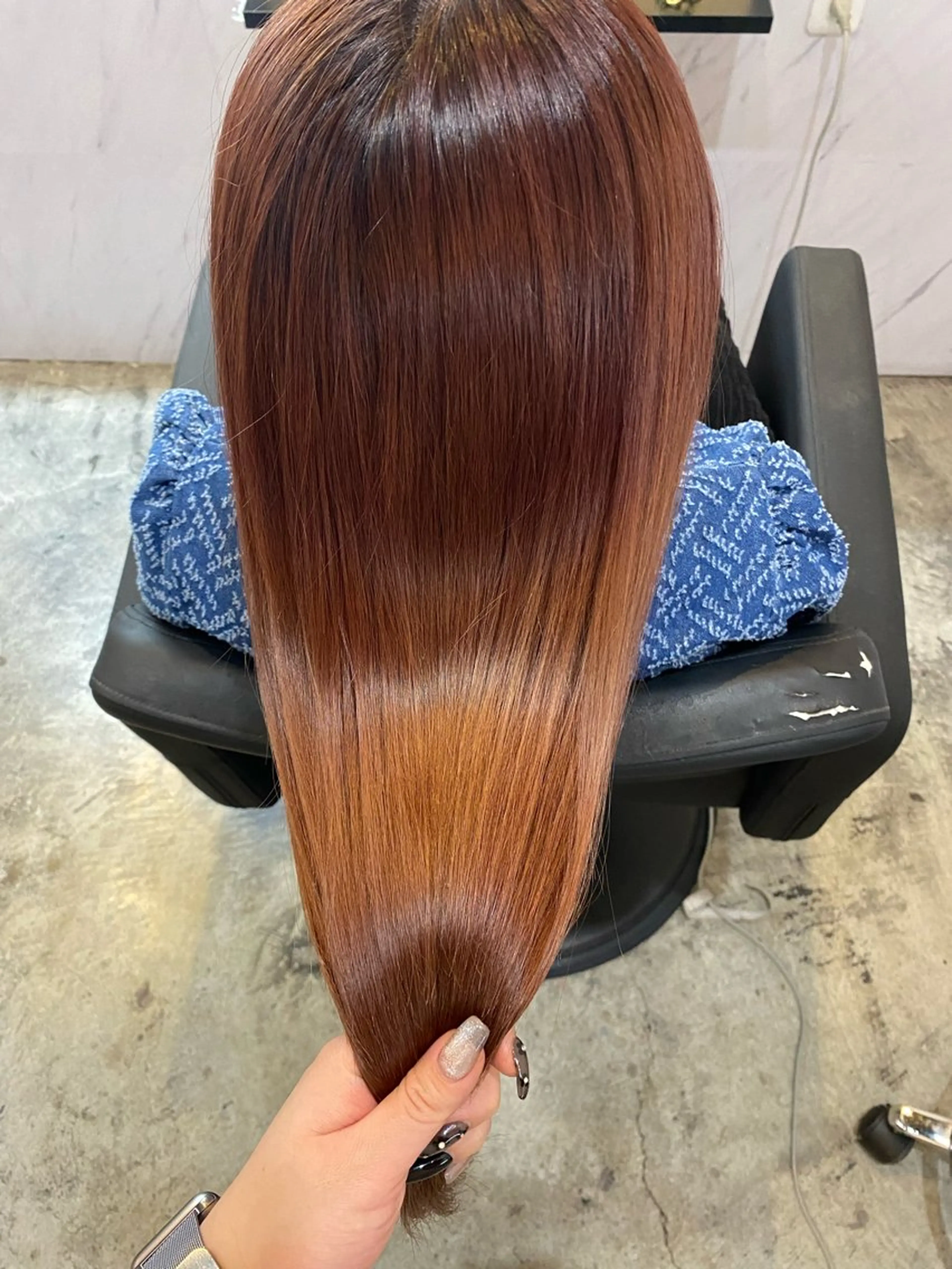 ロング カラー ヘアカラー トリートメント ブリーチカラーと、髪 質改善。HARUKAのヘアスタイル