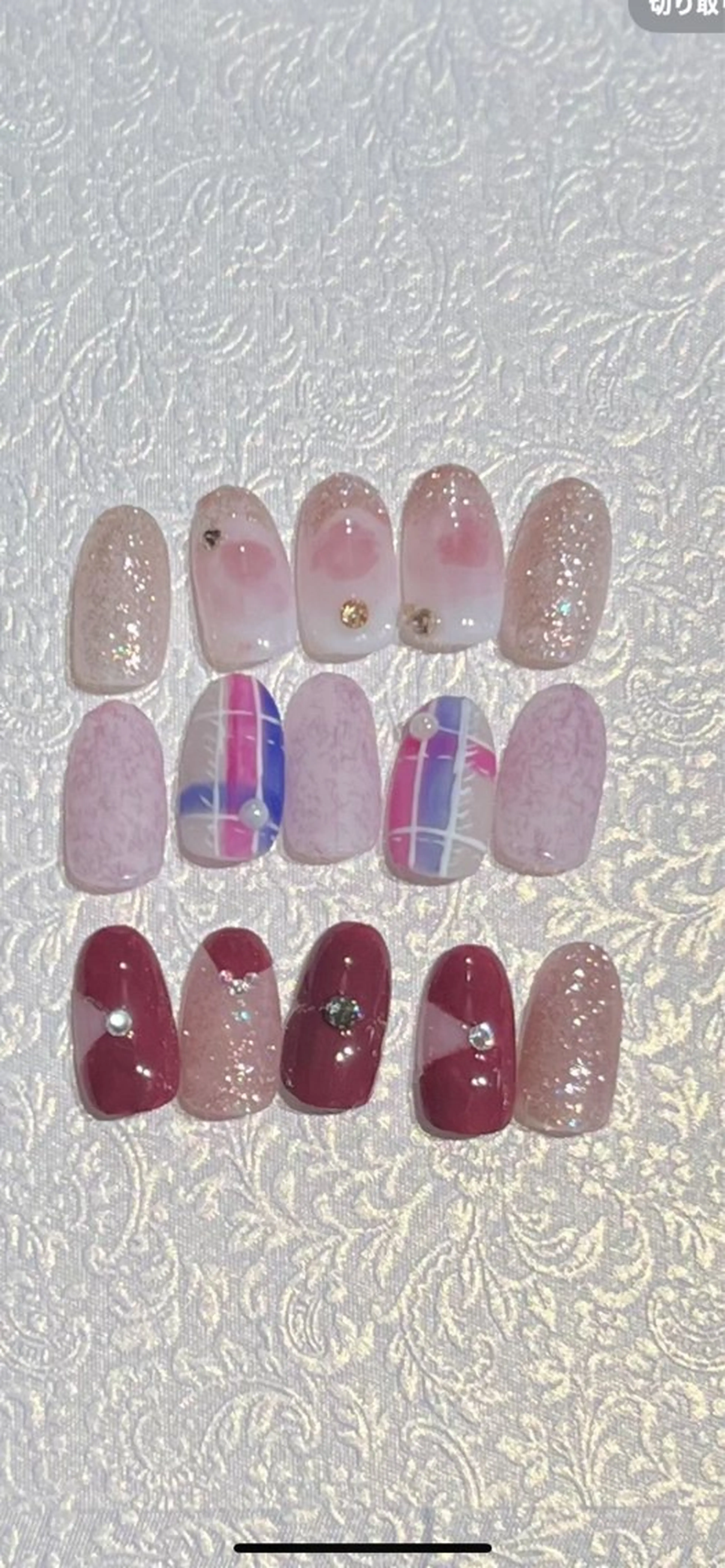 ネイル アートネイル ボルドー チークネイル クリアネイル フレンチネイル ミユ Miyuのネイルデザイン