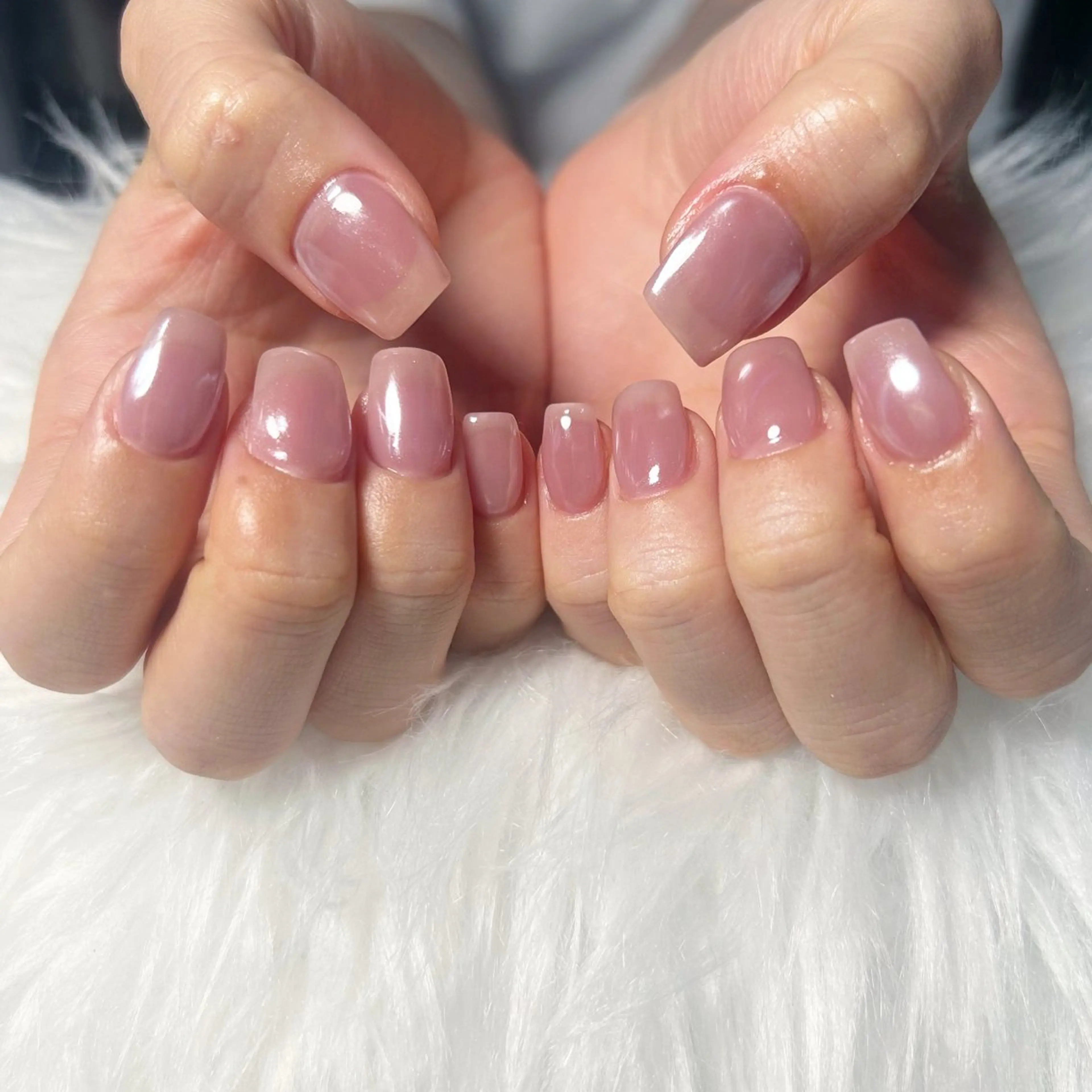 ネイル ミラーネイル ピンク ホワイト ハンドネイル haacnails（ハーシーネイル）所属・haac nailsのネイルデザイン