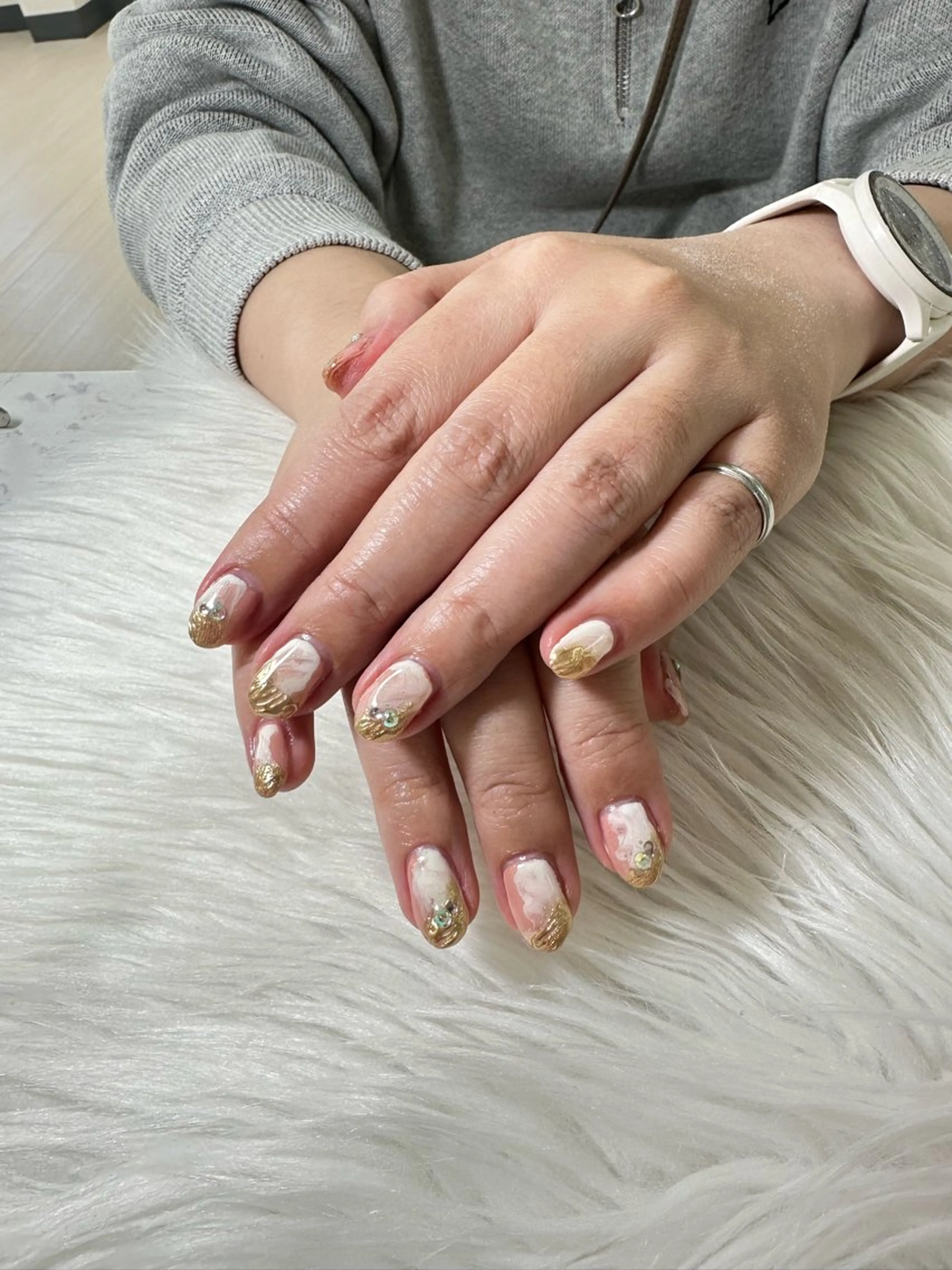 ネイル アートネイル ミラーネイル ニュアンスネイル ハンドネイル Heartnail Hino Reinaのネイルデザイン