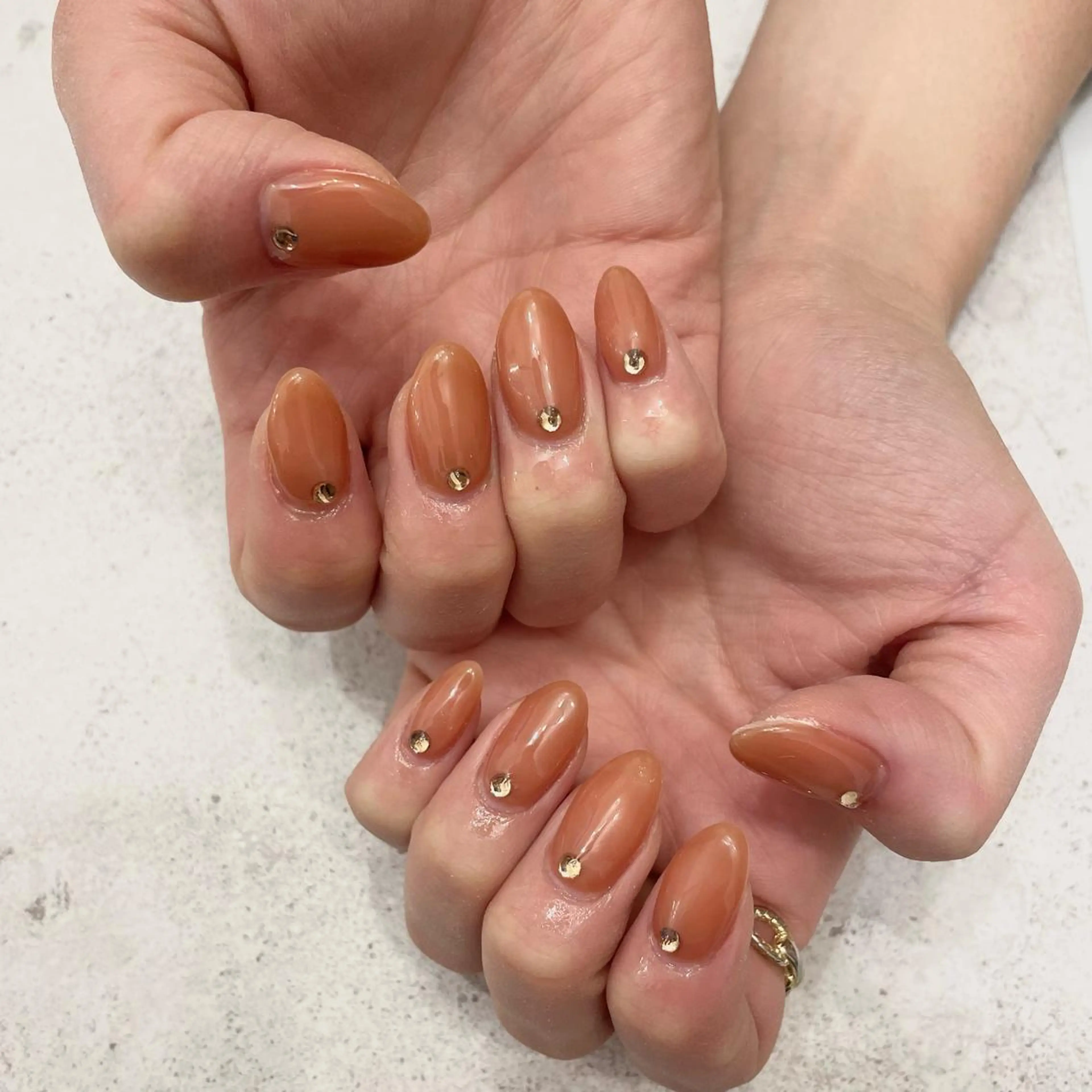 ネイル ストーンネイル ハンドネイル Sea  nail by emaのネイルデザイン