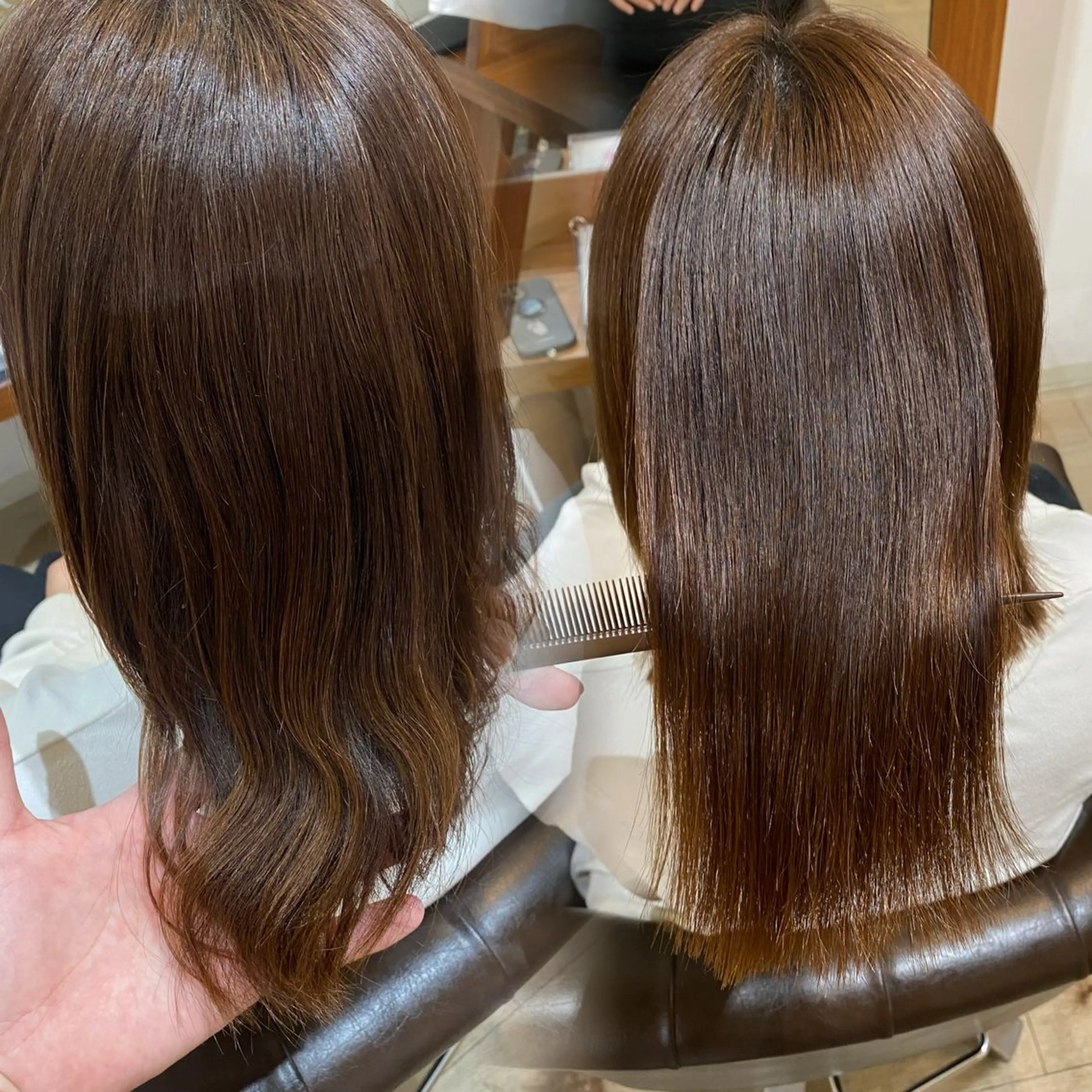 ミディアム 髪質改善 カット 縮毛矯正 縮毛矯正とレイヤー カット/杉村凜汰郎のヘアスタイル