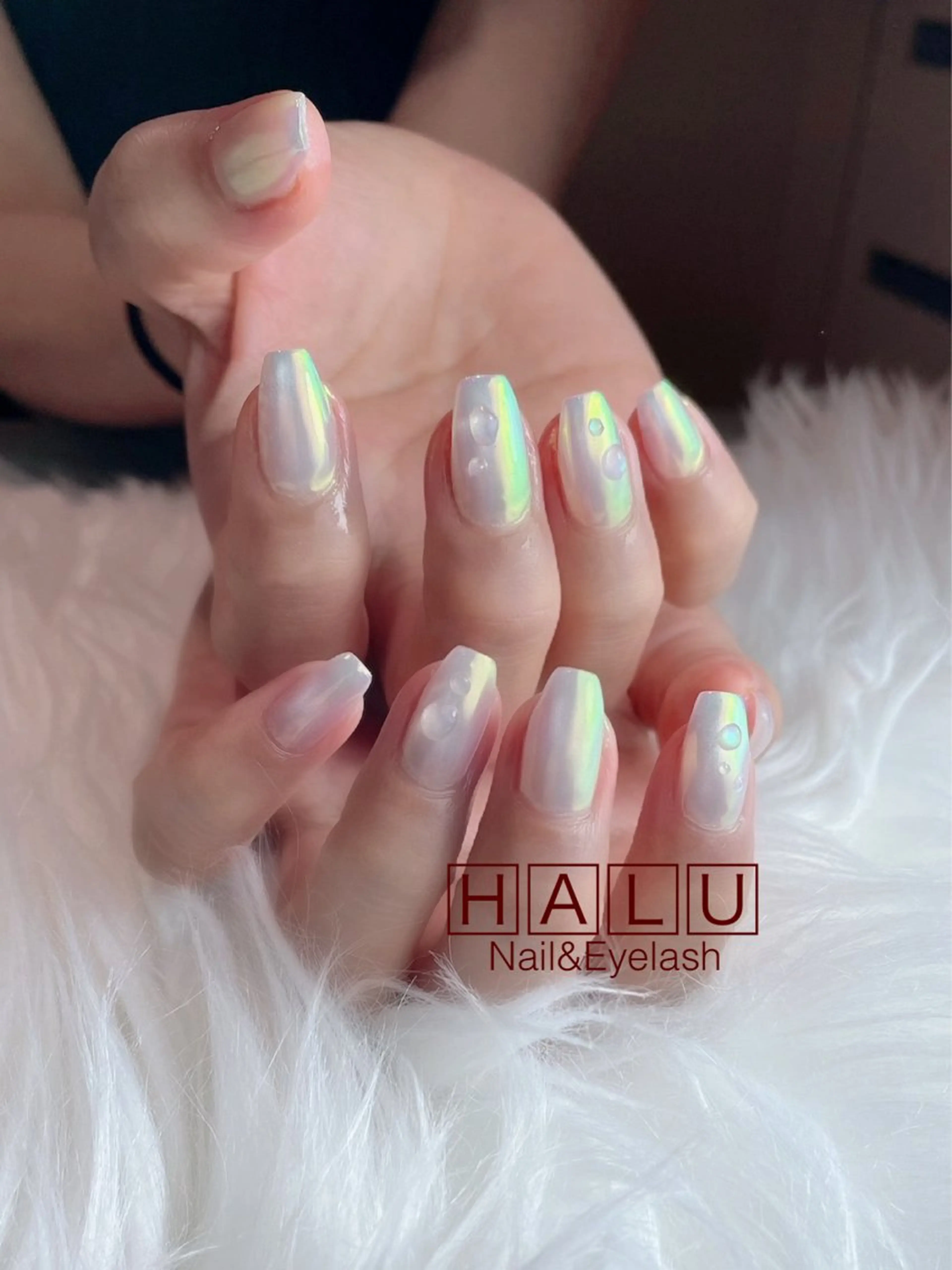 ネイル 氷ネイル・うるうるネイル キラキラネイル HALU ハルのネイルデザイン