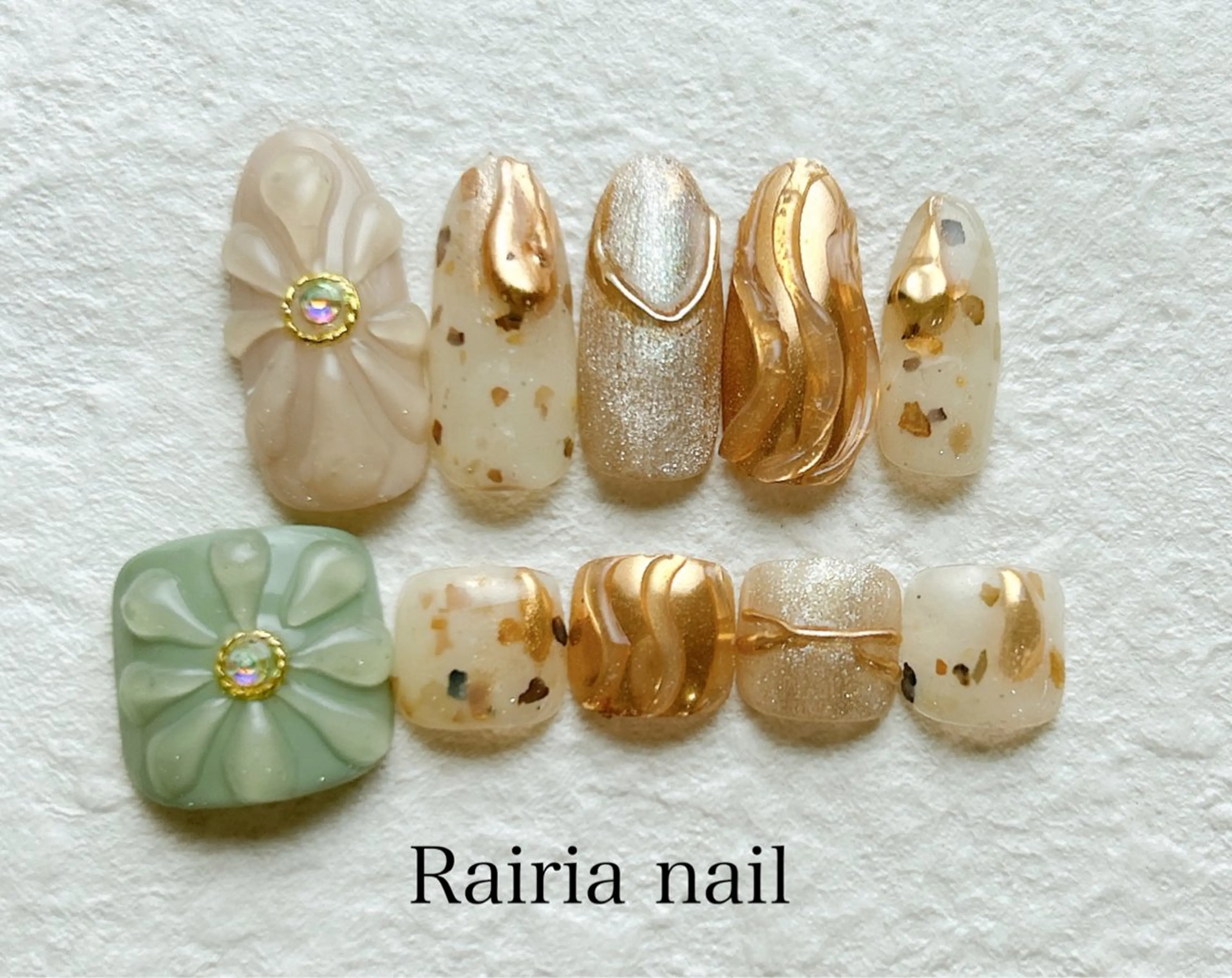 ネイル アートネイル ジェルネイル 持ち込み ニュアンスネイル パラジェル Rairia nail本八幡店のネイルデザイン