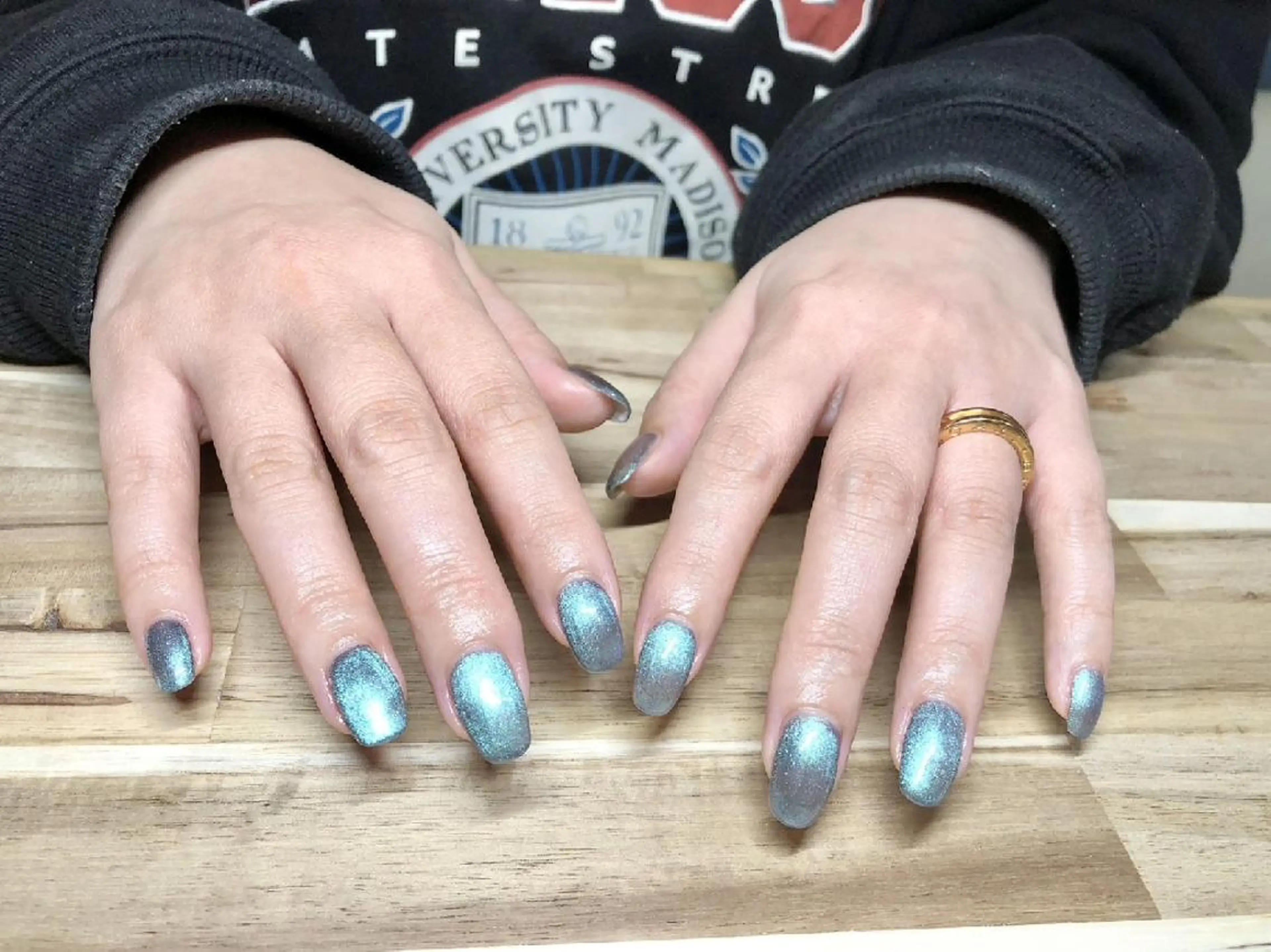 ネイル ジェルネイル マグネットネイル VIBLISS福岡店 yurichanのネイルデザイン