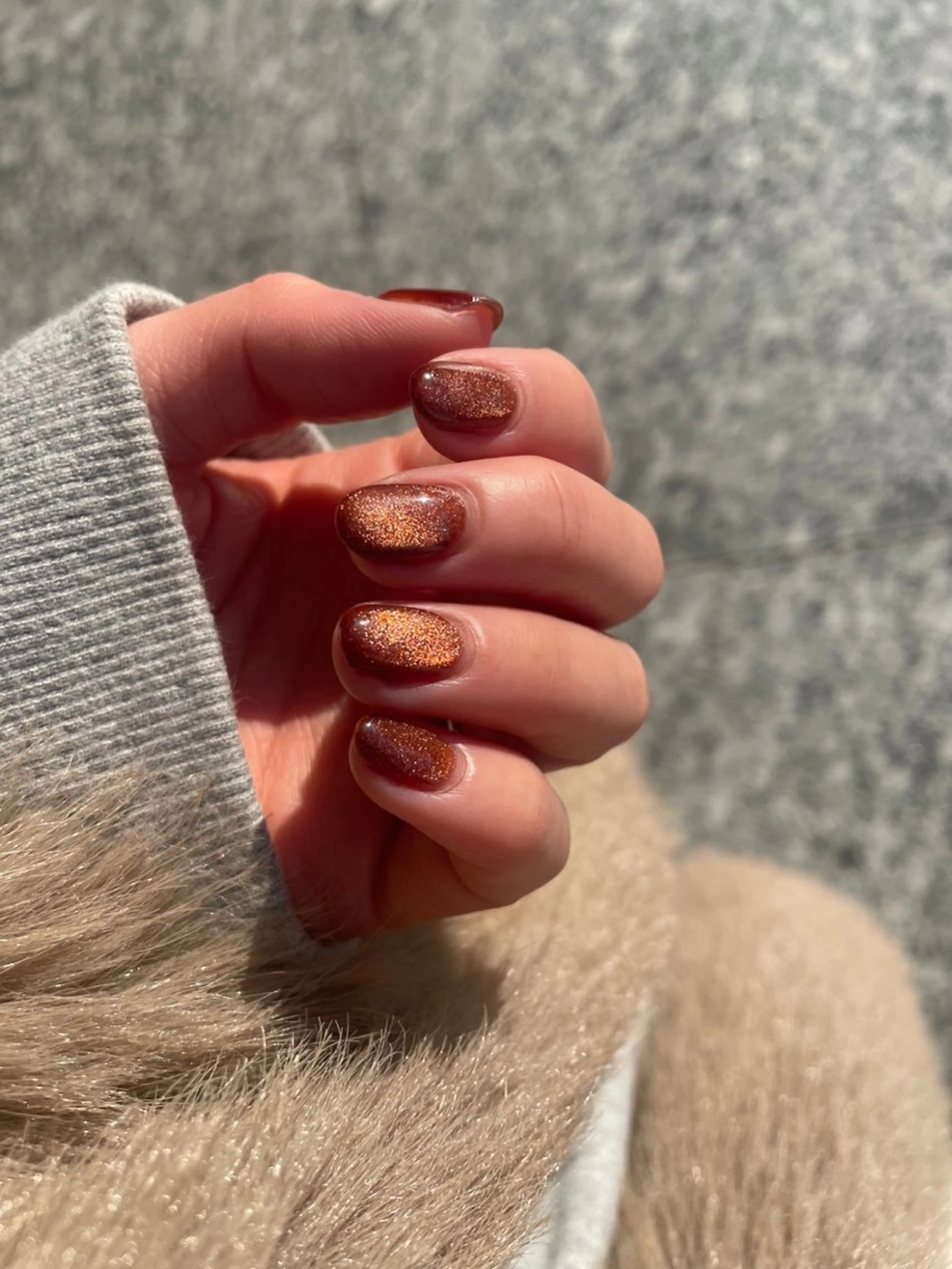 ネイル ブラウン マグネットネイル ハンドネイル anny ／あにのネイルデザイン