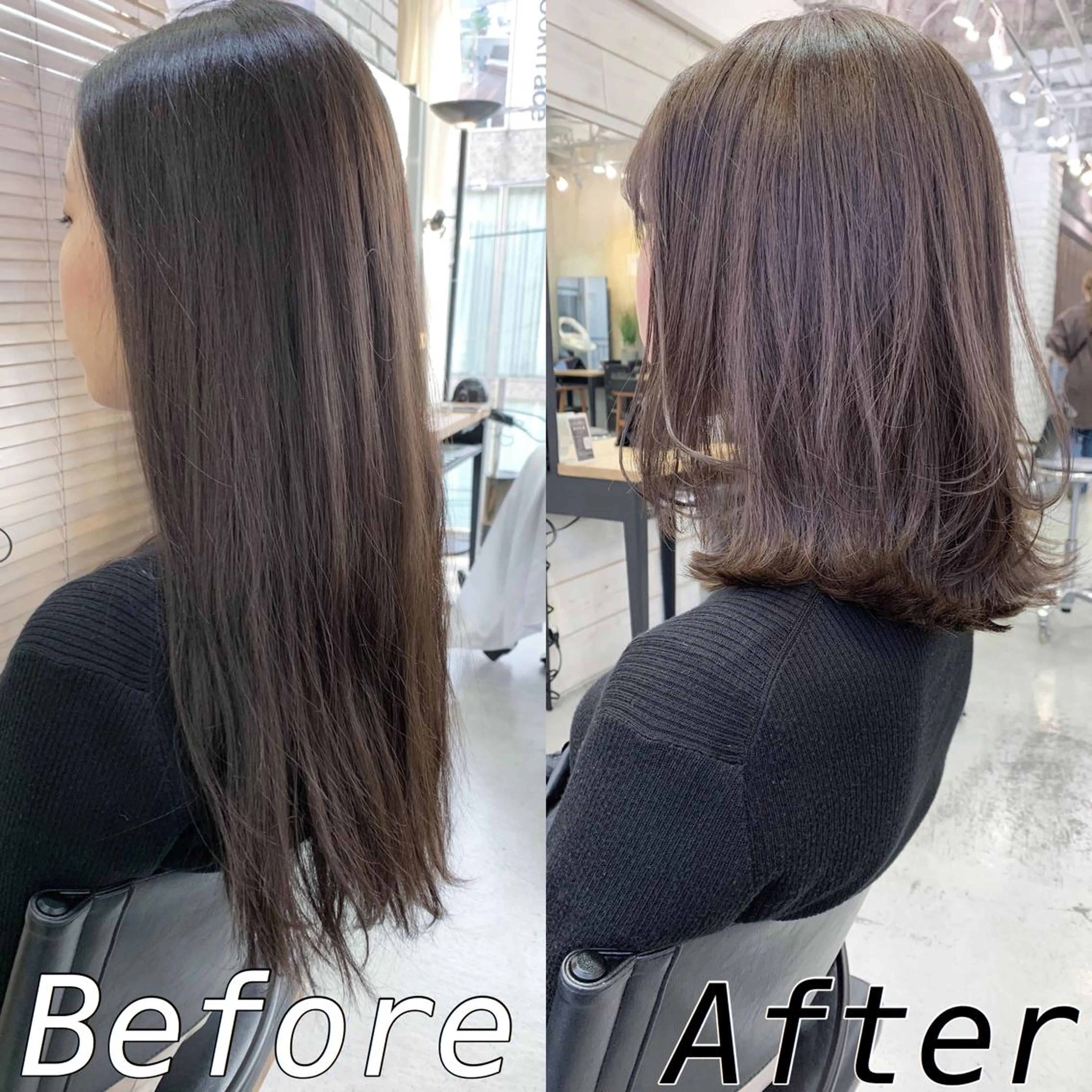 セミロング カラー 北間 寛哉のヘアスタイル