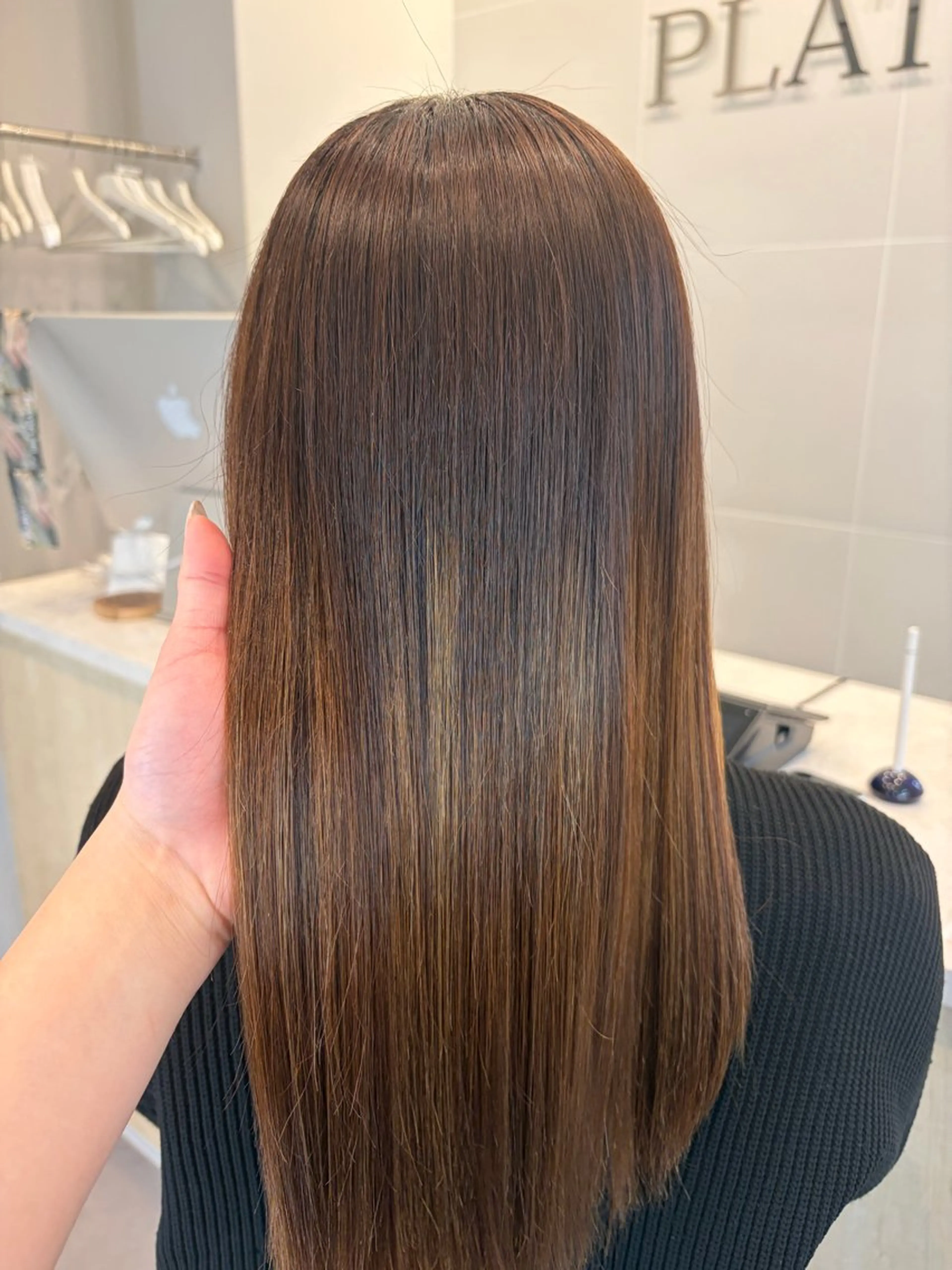 セミロング 縮毛矯正 🎀miyu🎀 カラー/縮毛矯正のヘアスタイル