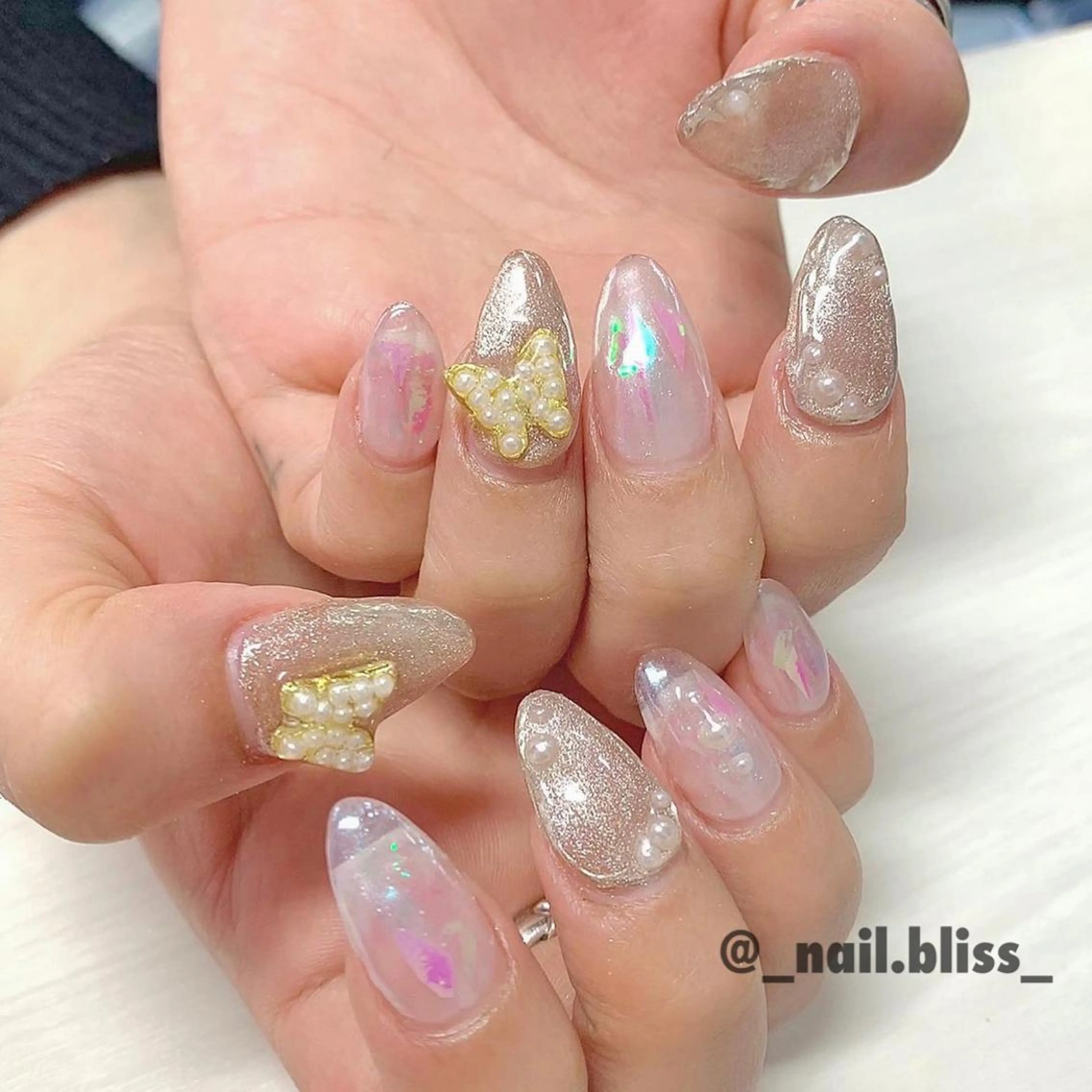 ネイル オーロラネイル マグネットネイル NAIL BLISSのネイルデザイン