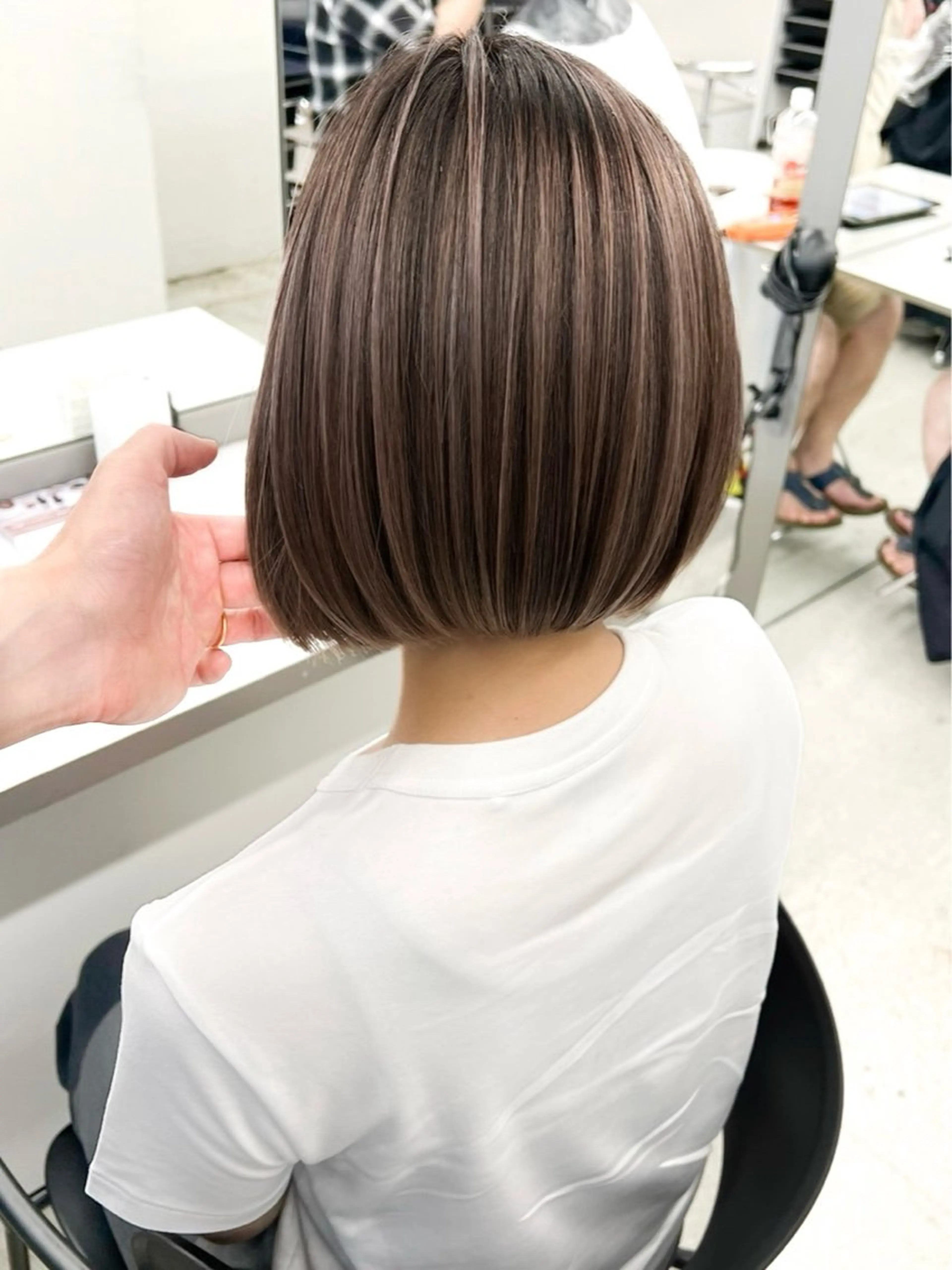 ショート カラー ハイライトカラー ボブ ハイライト ✨小顔顔まわり✨ サイトウ　アツキのヘアスタイル