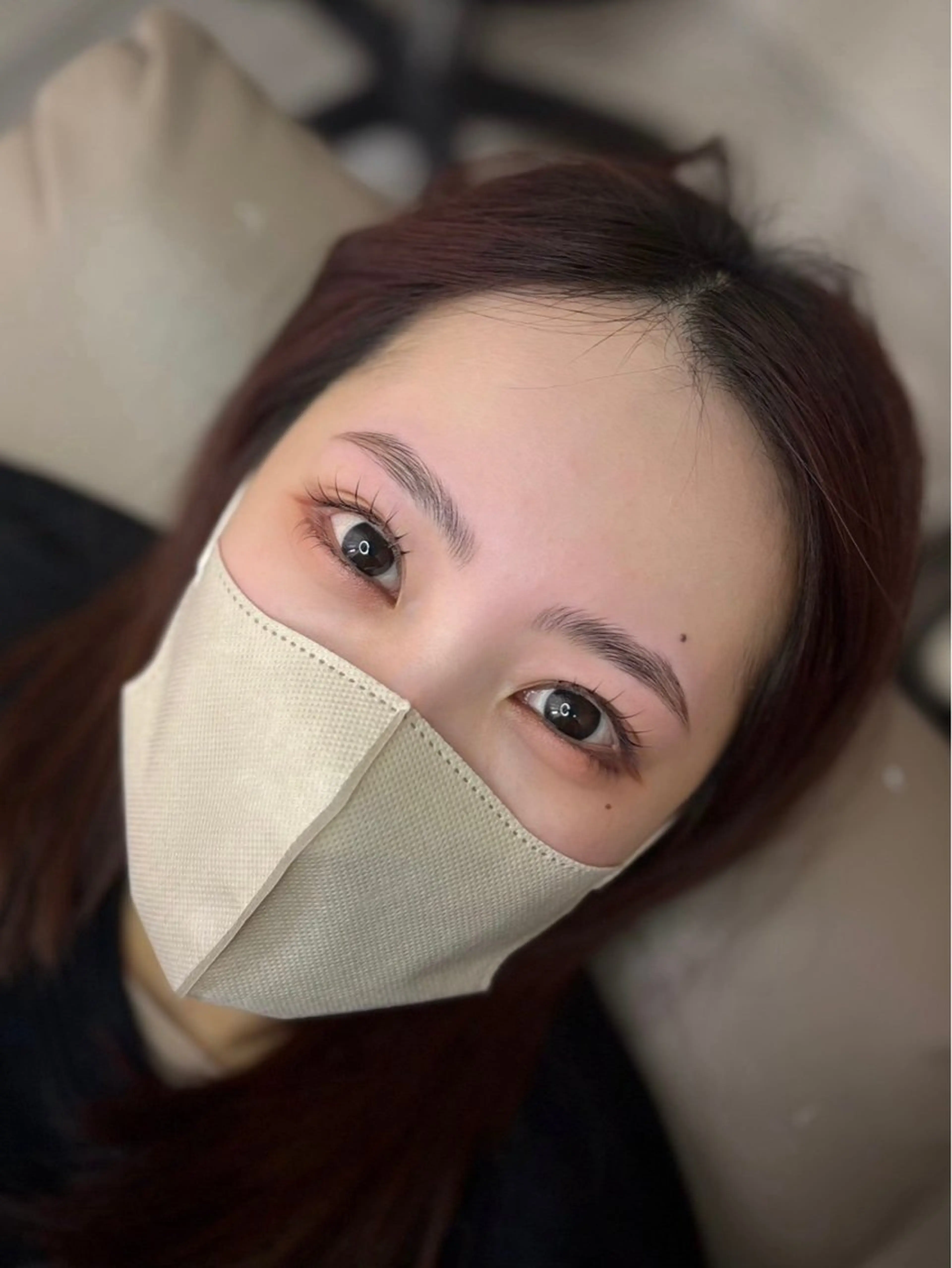 アイブロウ 髪質改善カラー/ 結べるレイヤー/文野のヘアスタイル