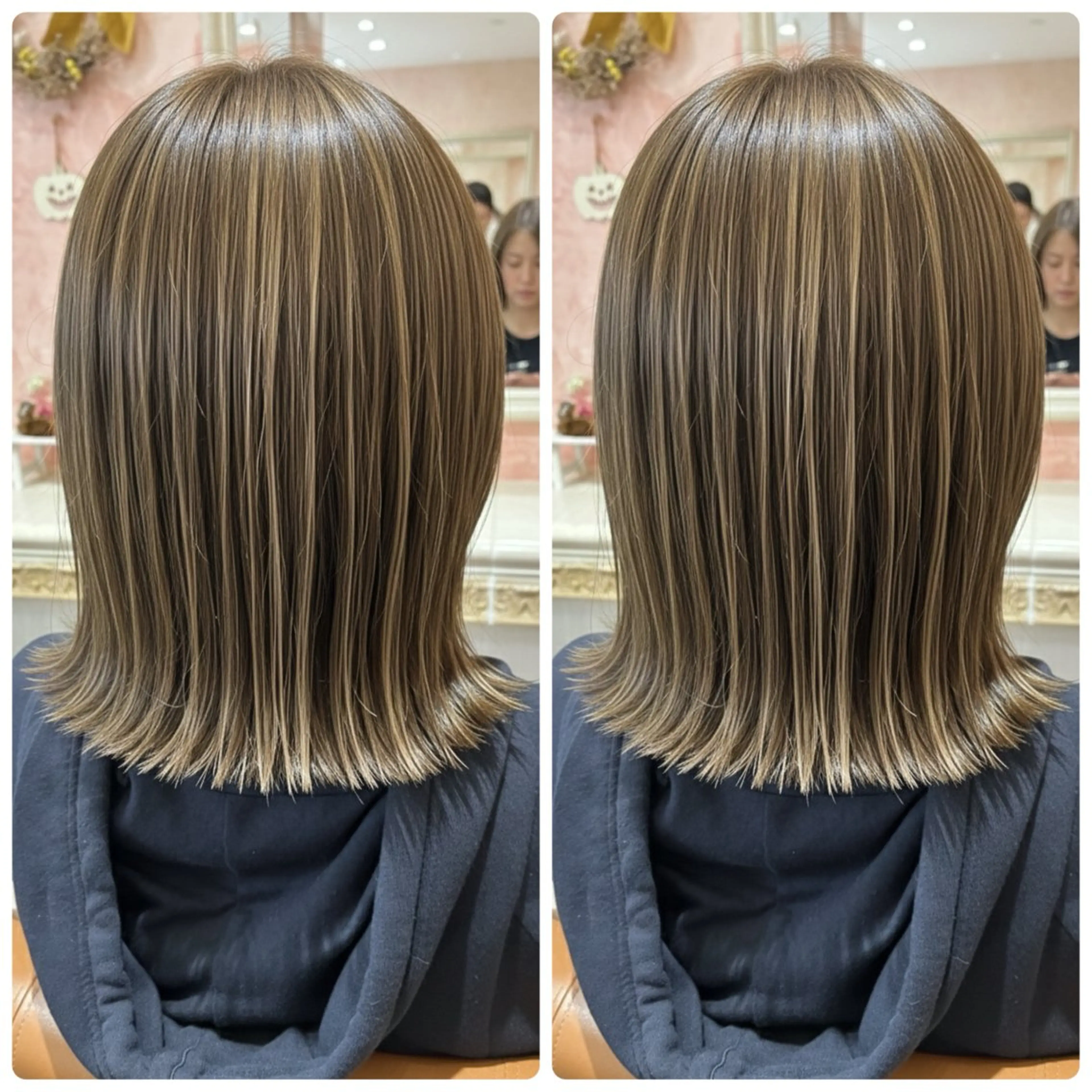 ミディアム カラー ヘアカラー おおやま たくみのヘアスタイル