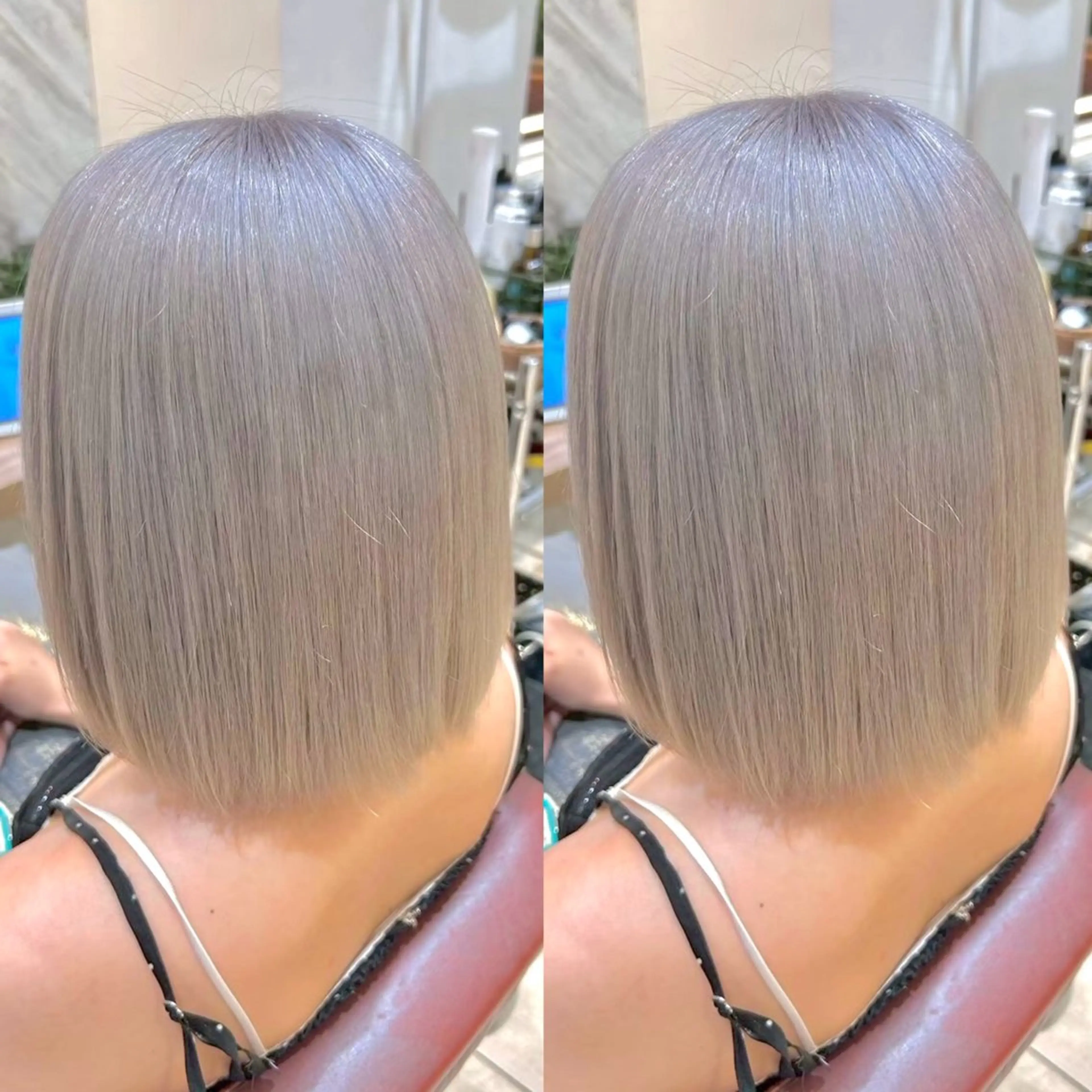 カラー ブリーチ 透明感カラー シルバー ヘアカラー ヘアメ🎀推しカラー 🥣横浜/しほ🧸のヘアスタイル