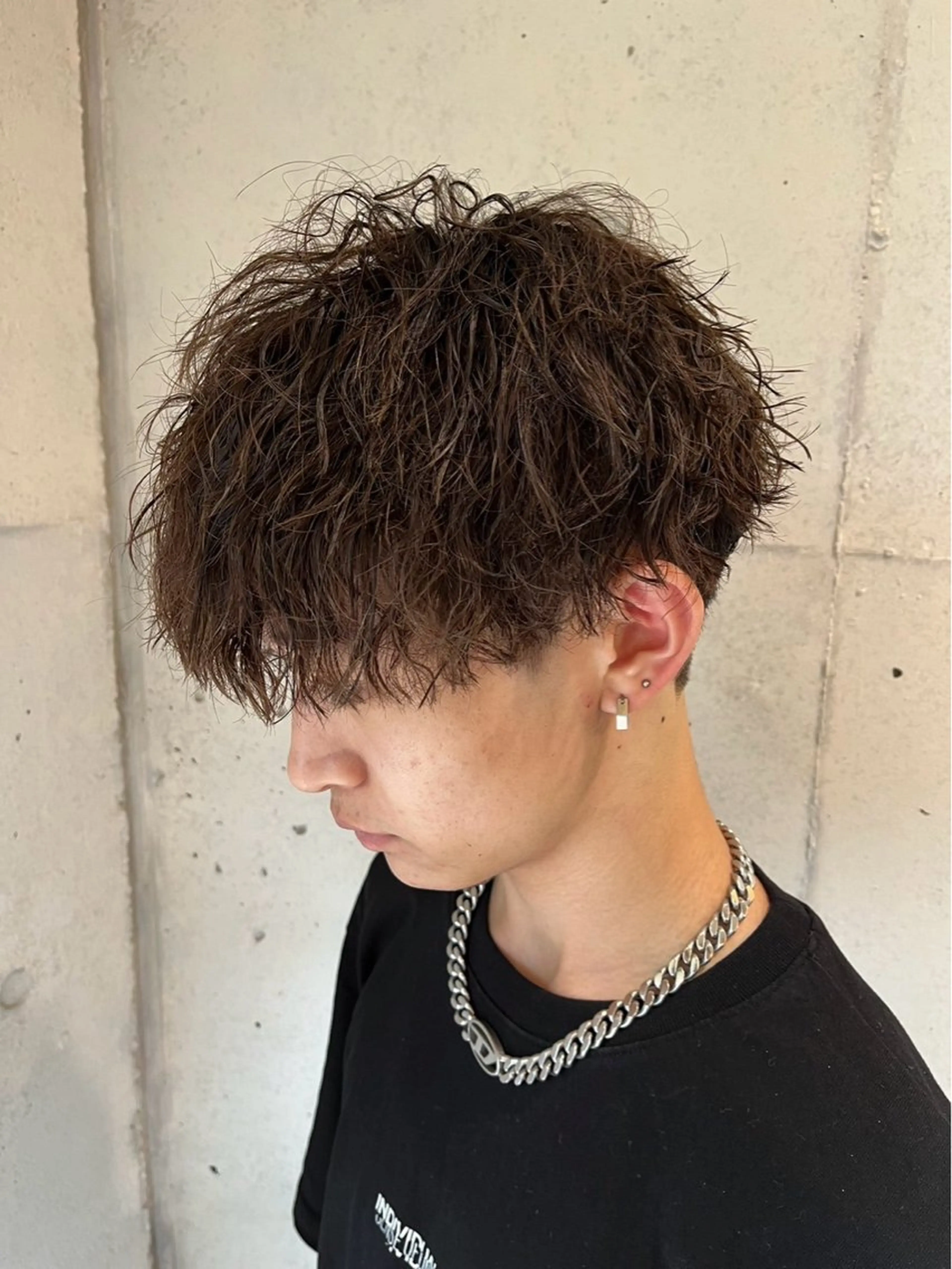 メンズ メンズパーマ カット ハイトーン/ボブ/ 髪質改善🦖mahoのヘアスタイル