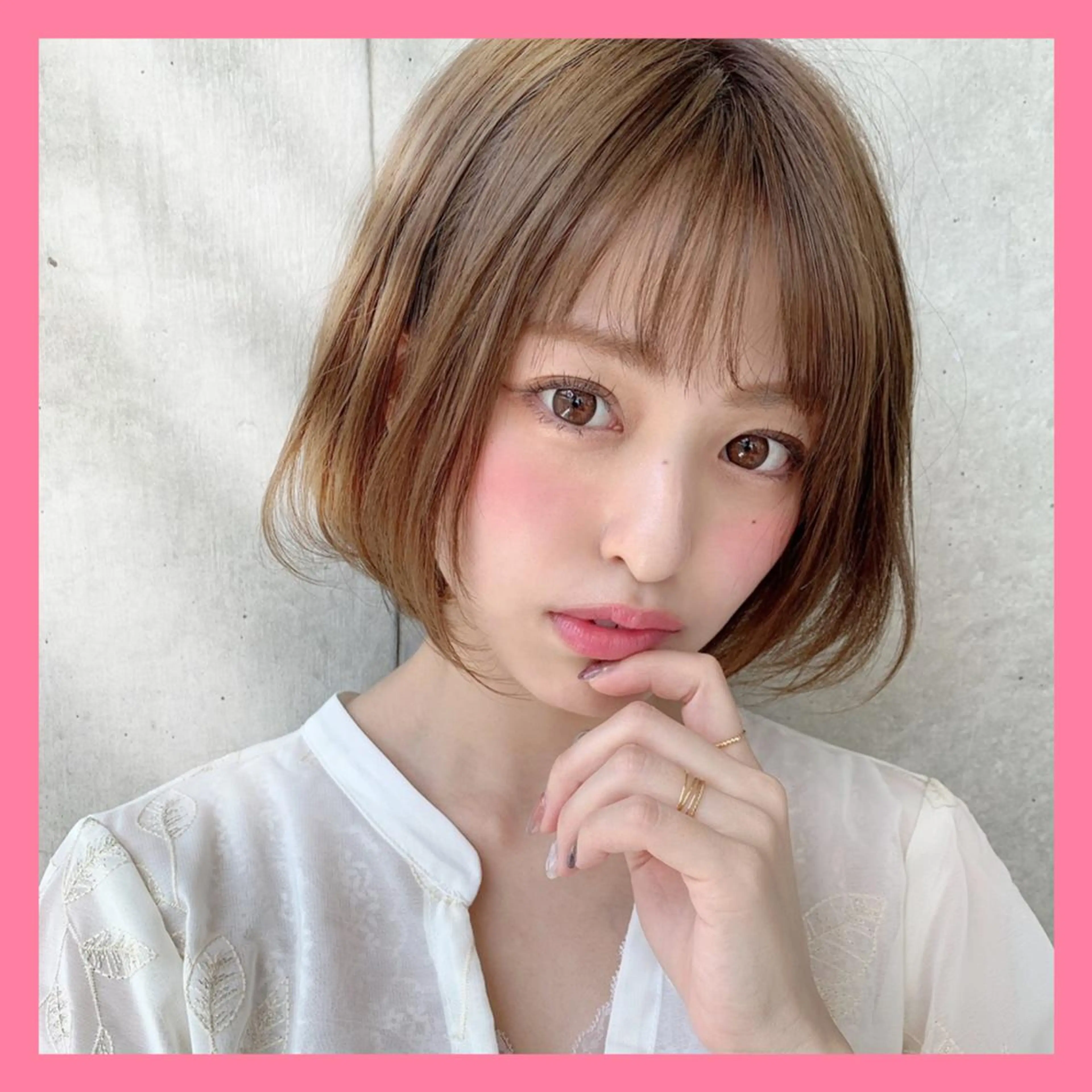 セミロング カラー 透明感カラー ❤️sai❤️ official❤️のヘアスタイル