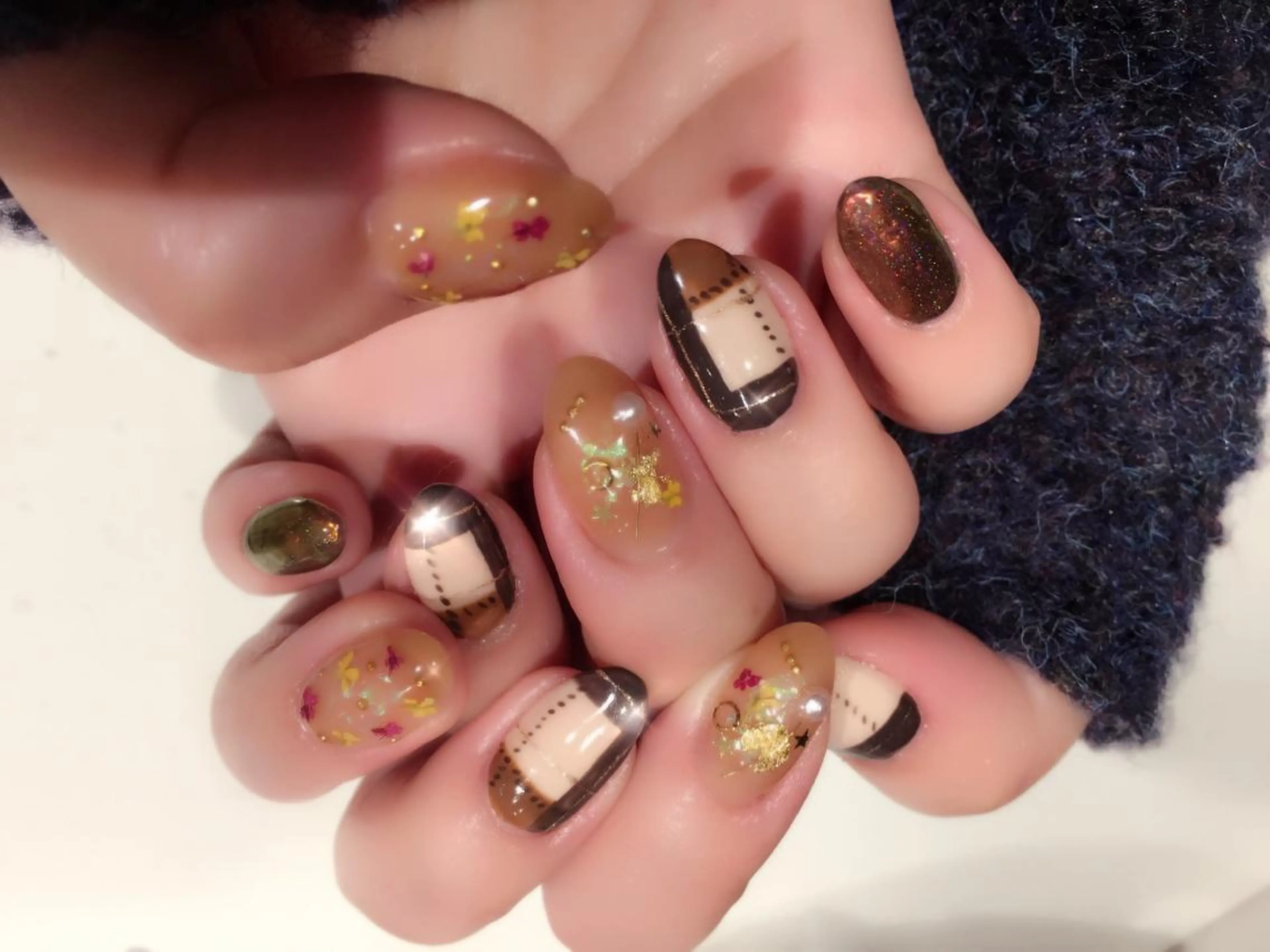 ネイル 冬ネイル 隠れ家一戸建て金町 HIROMI 葛飾区のネイルデザイン