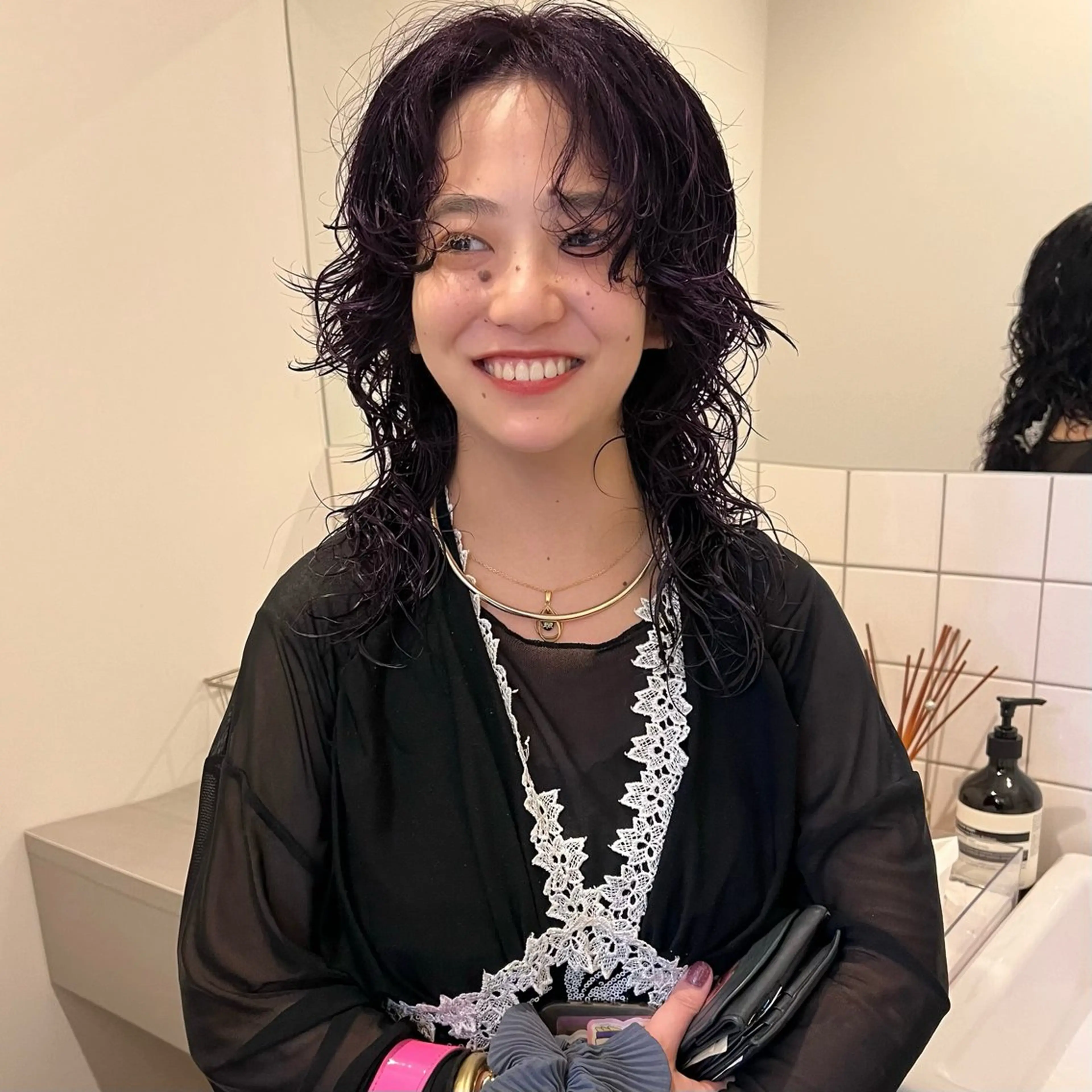 ミディアム ヘアカラー 舟橋耀/ブリーチカラ ー/レイヤーカットのヘアスタイル