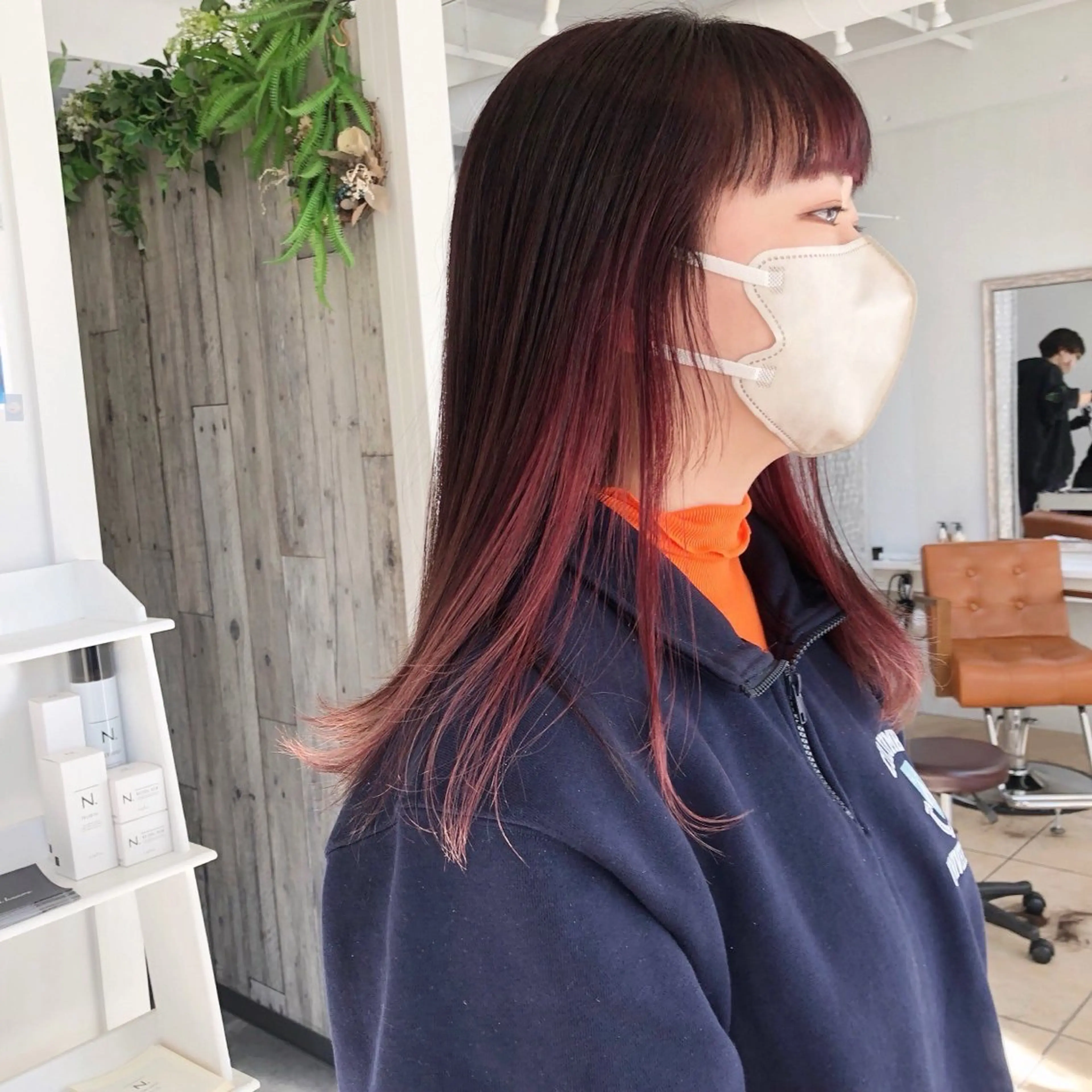 セミロング カット ヘアカラー トリートメント ＨＩ ROのヘアスタイル