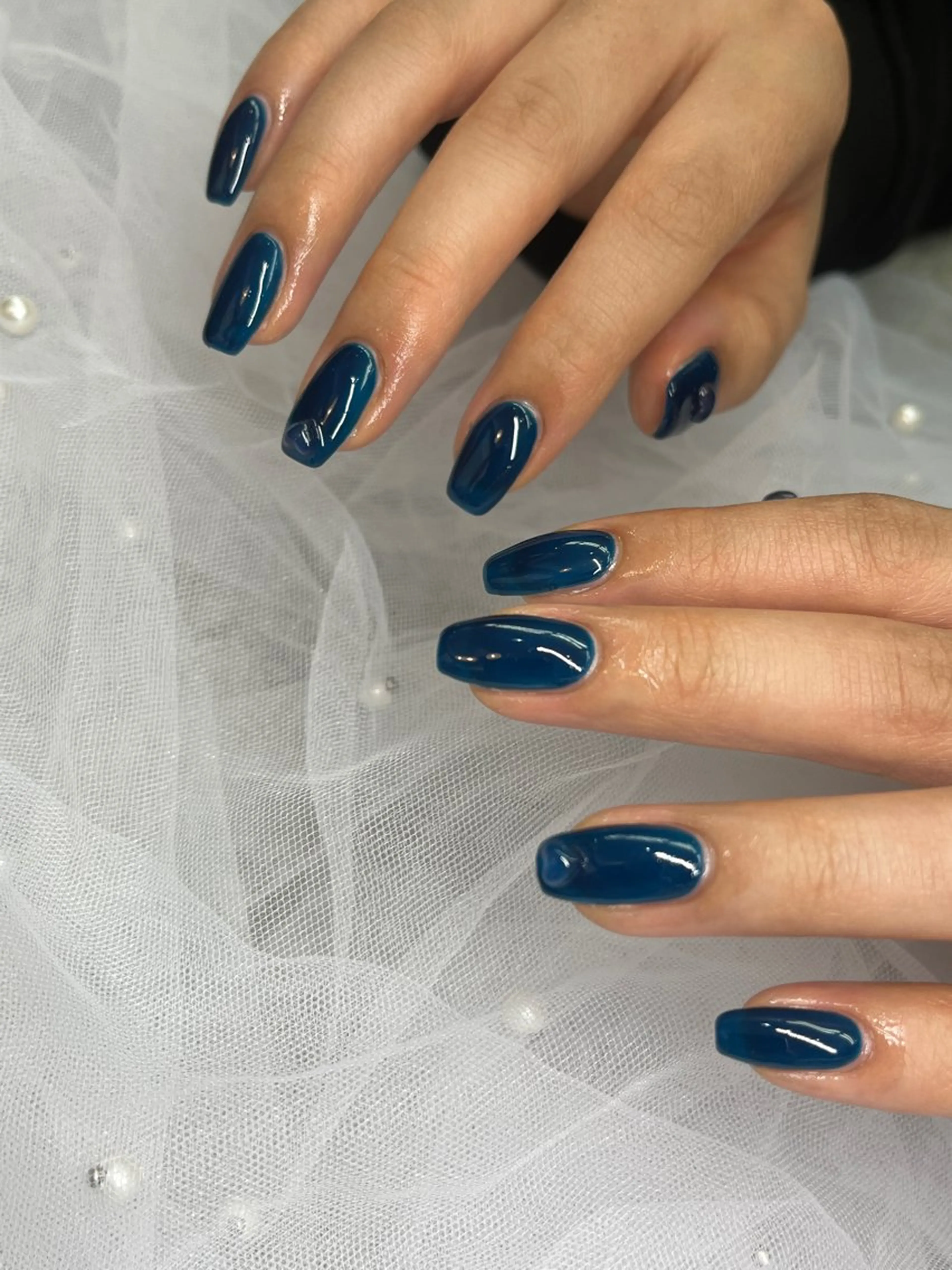 ネイル ネイビー ワンカラーネイル ハンドネイル Partie （パルティ）のネイルデザイン