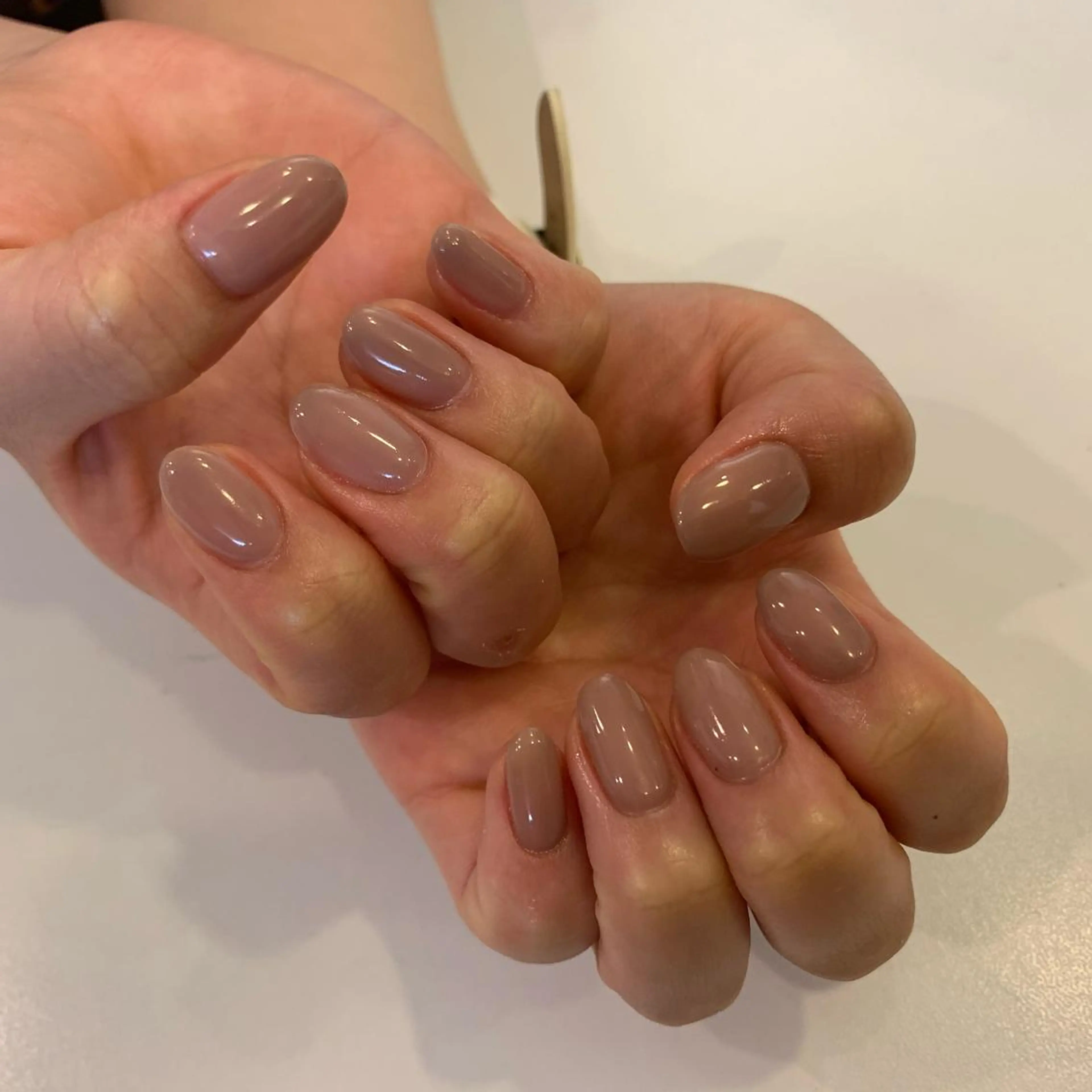 ネイル オフィスネイル ワンカラーネイル ピンク シンプルネイル ハンドネイル Lia所属・eri chan nailのネイルデザイン