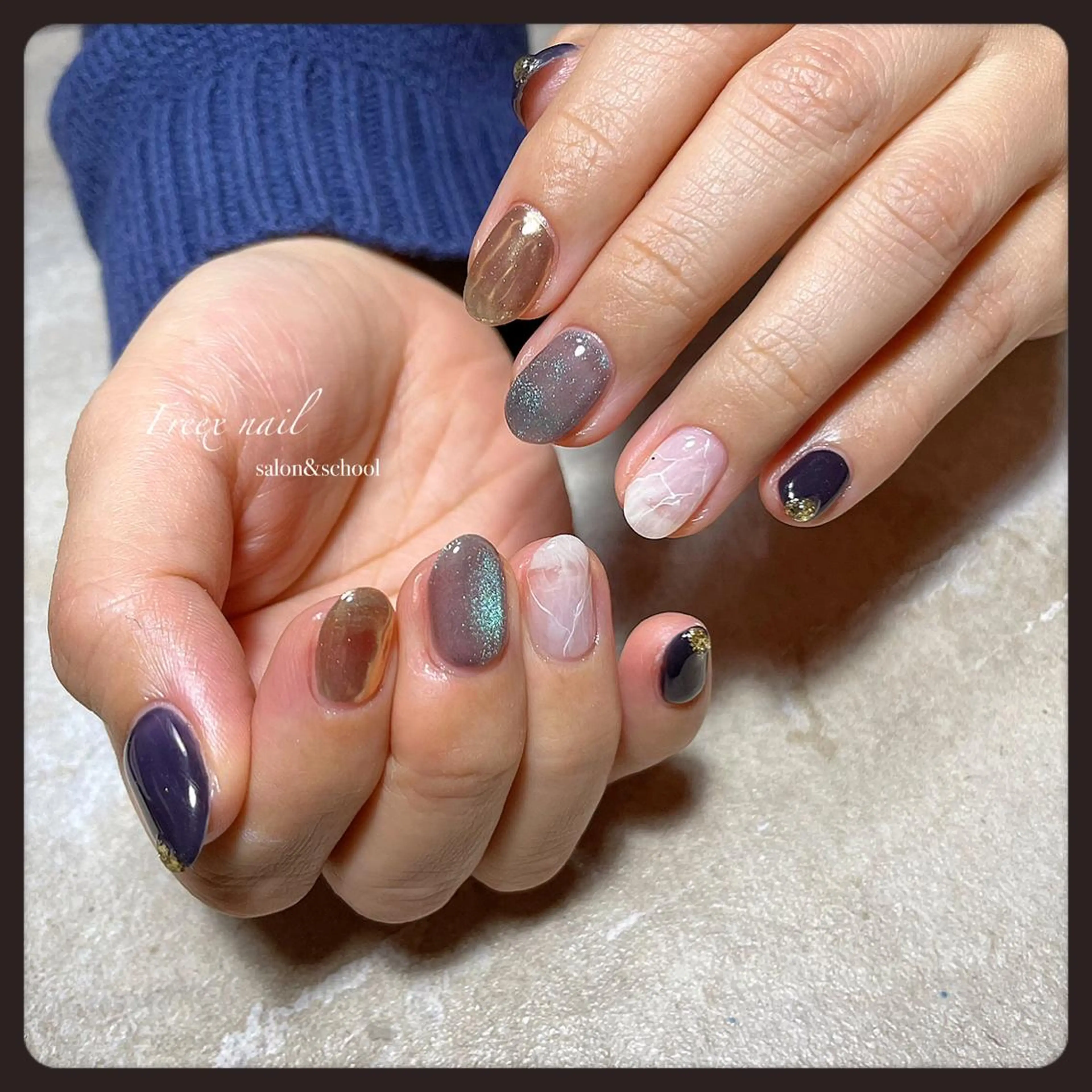 ネイル マグネットネイル ハンドネイル ハンドケア freex nail /ニュアンス/個性派のネイルデザイン
