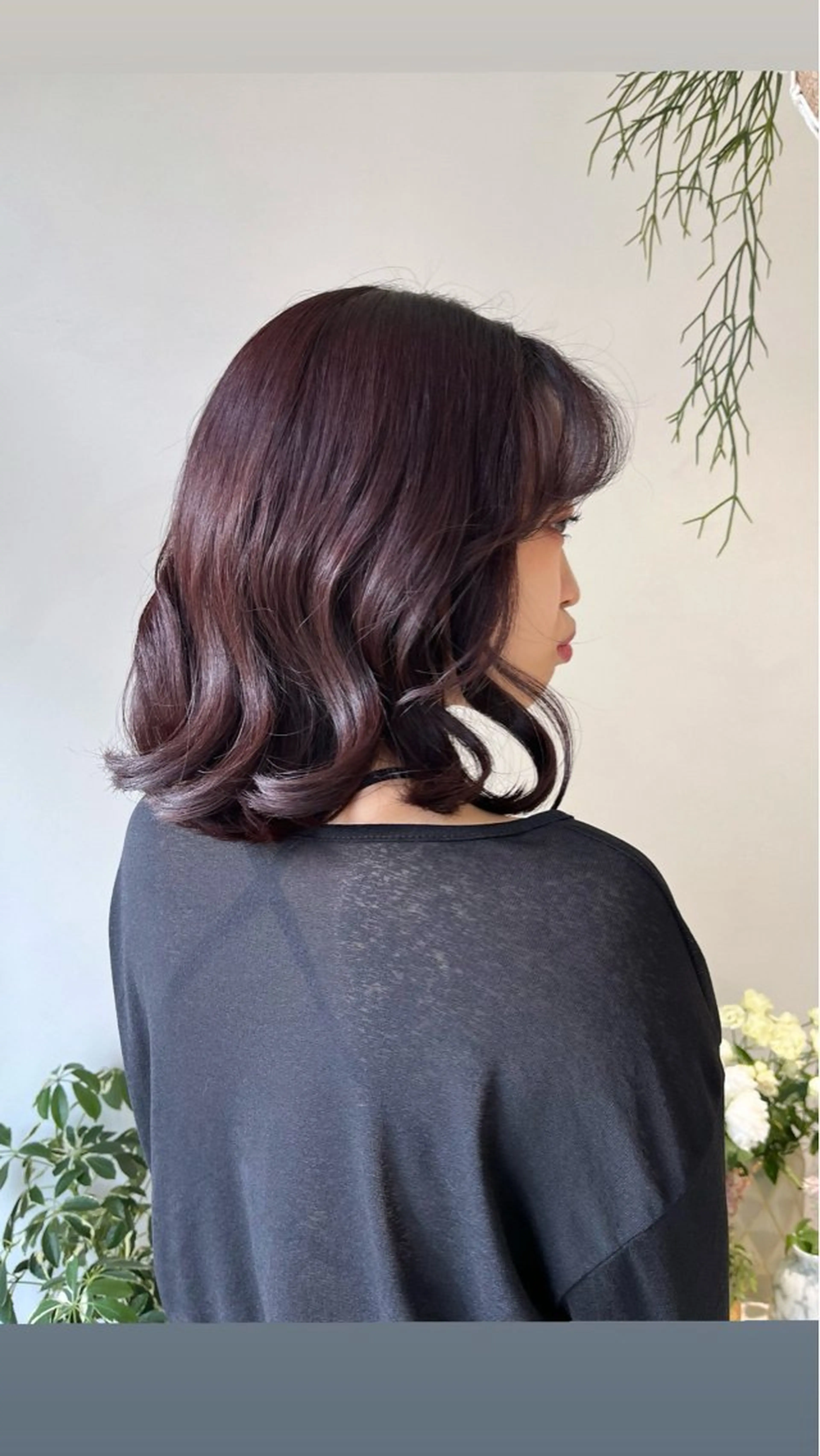 ミディアム ヘアカラー トリートメント 🌼花屋併設🌼 木下奈々望のヘアスタイル