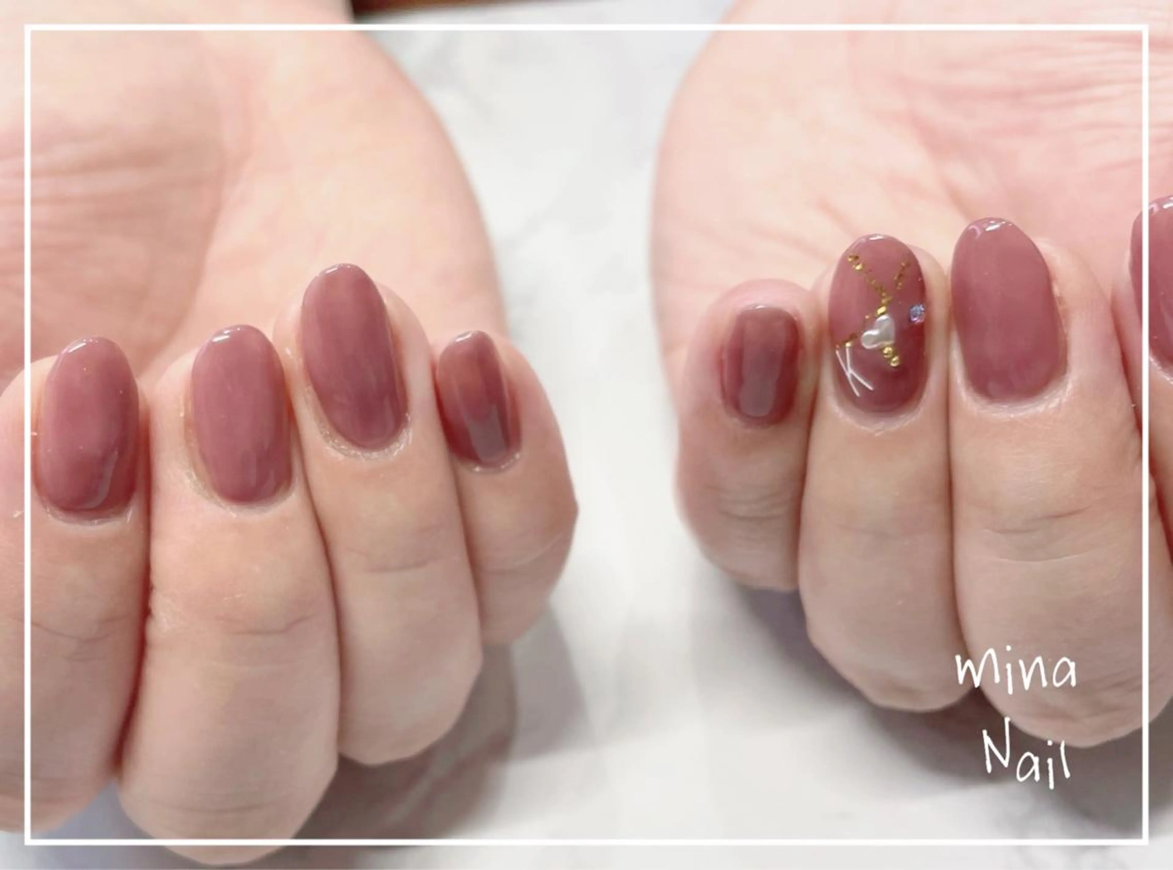 ネイル ワンカラーネイル ピンク mina Nailのネイルデザイン