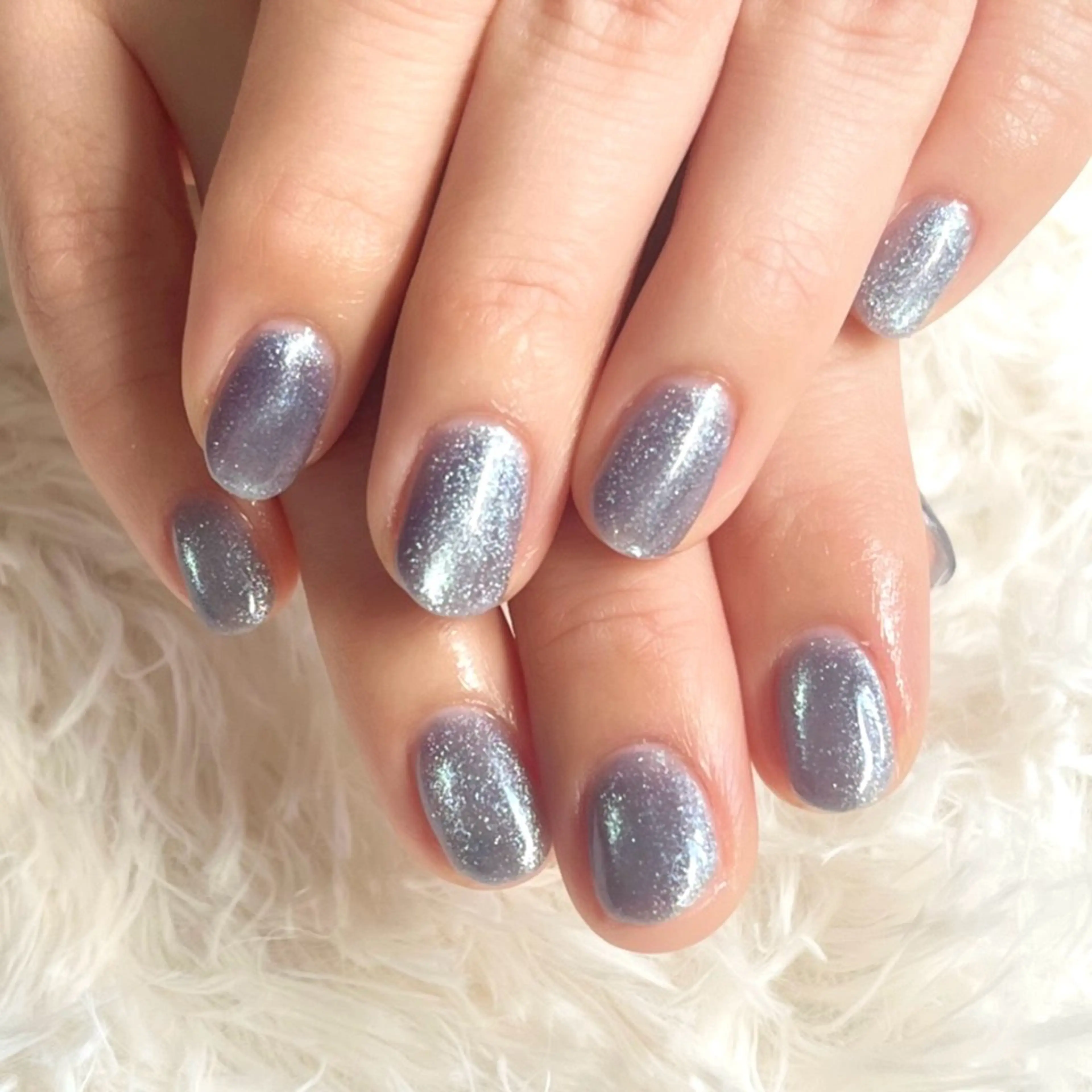 ネイル オーロラネイル マグネットネイル ショートネイル 島田 亜紀のネイルデザイン