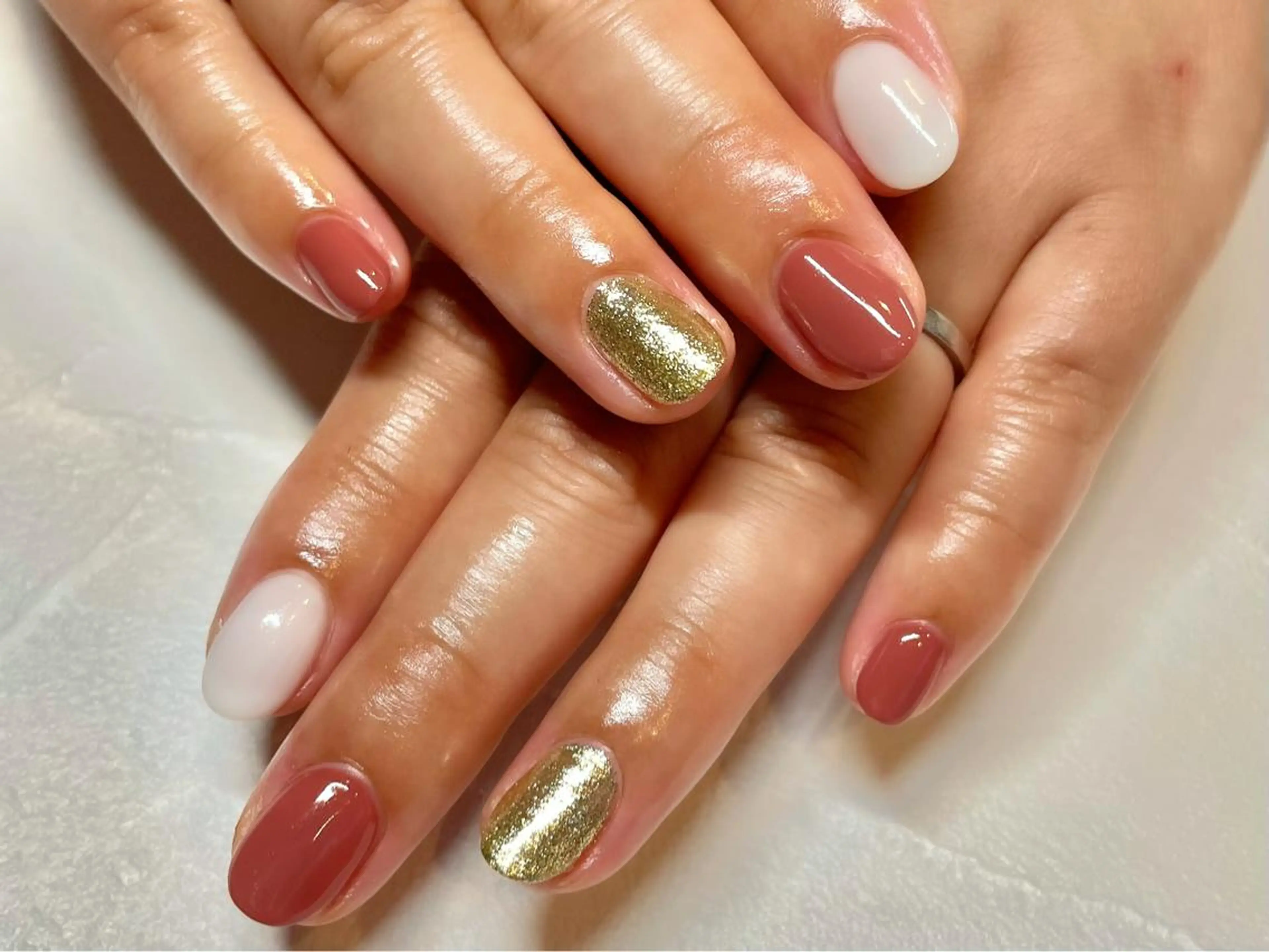 ネイル ワンカラーネイル ささき れいなのネイルデザイン