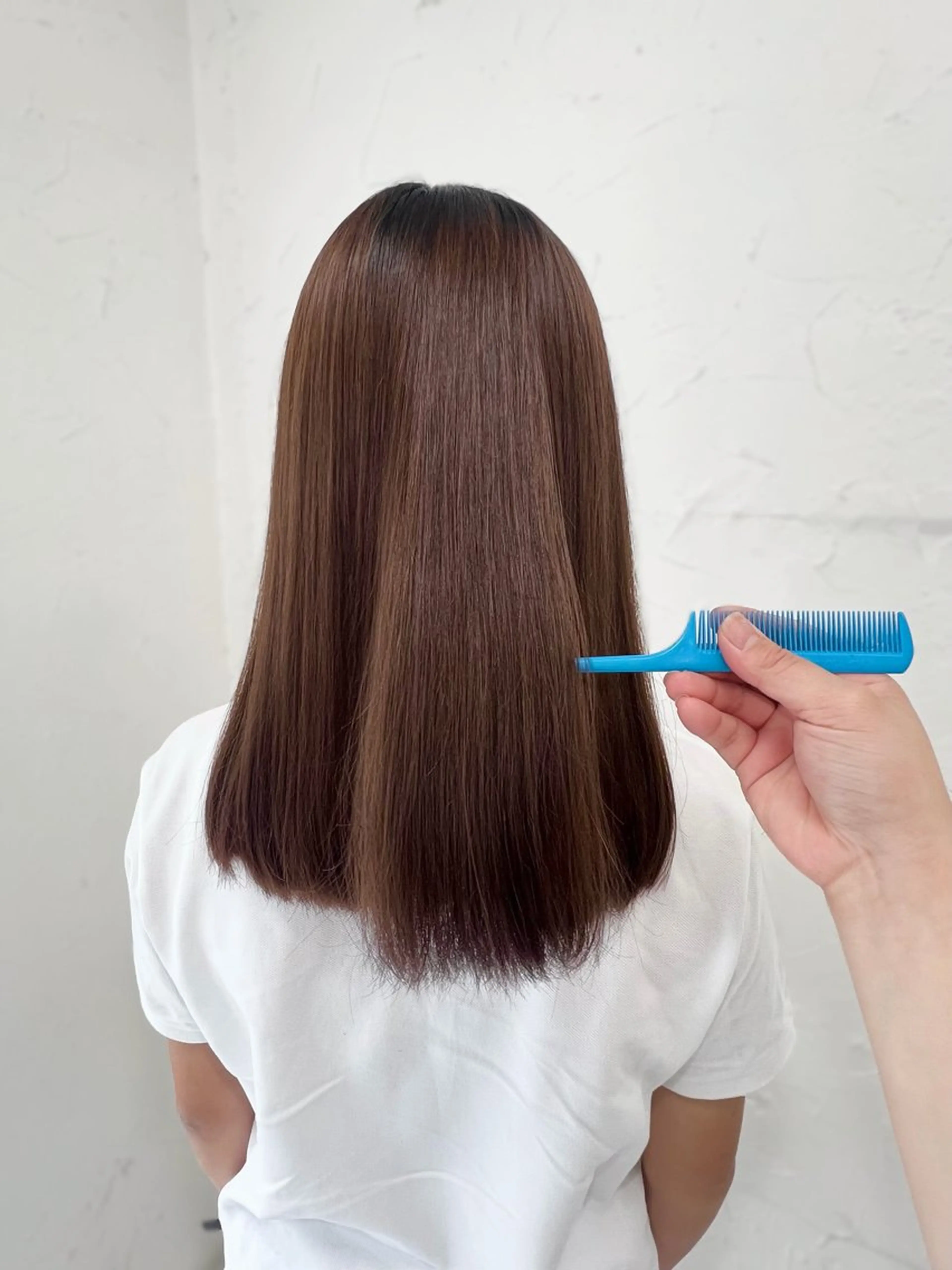 ミディアム 縮毛矯正 Eleanor 熊谷 macoのヘアスタイル