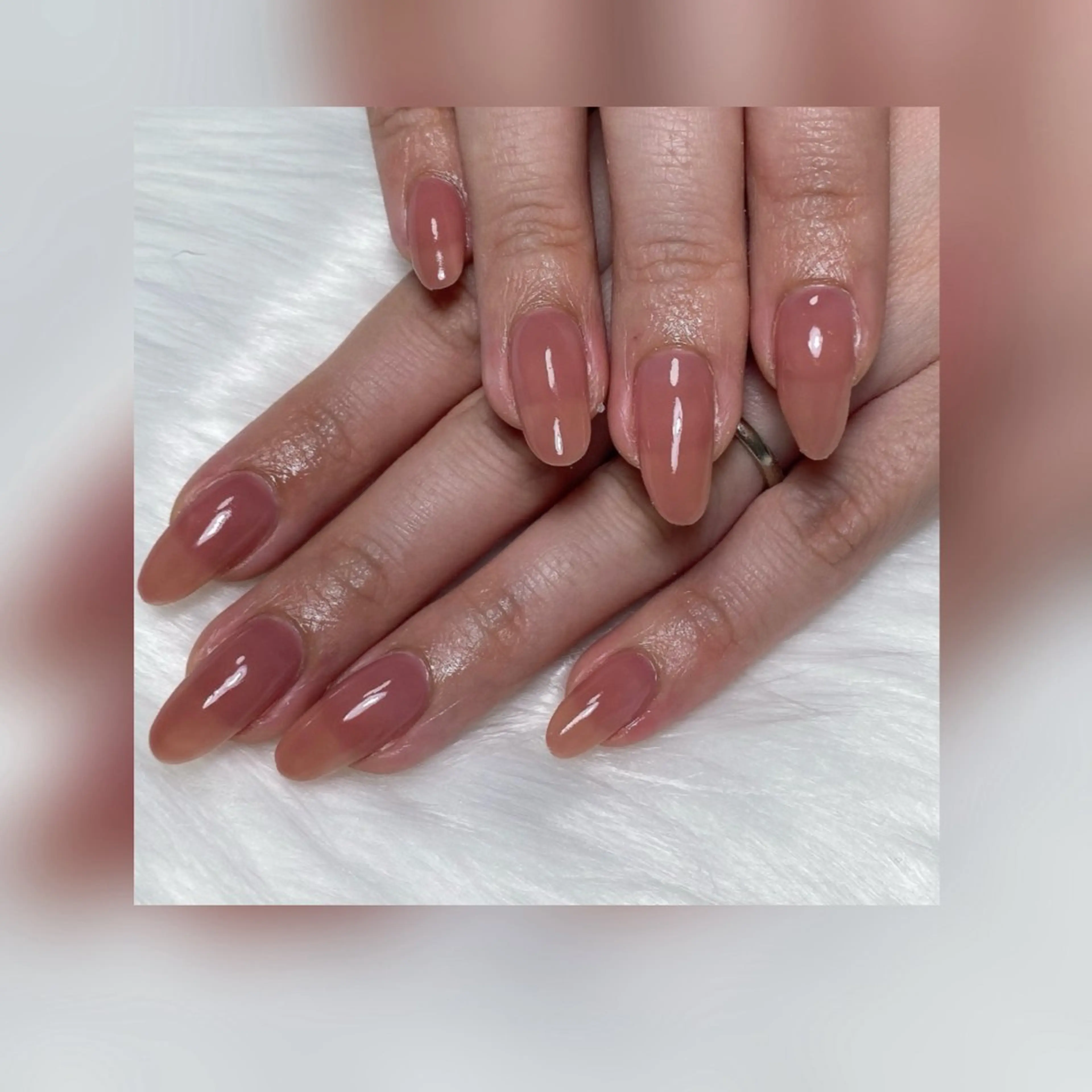 ネイル ワンカラーネイル ピンク シンプルネイル LittleMimi Nails安土のネイルデザイン