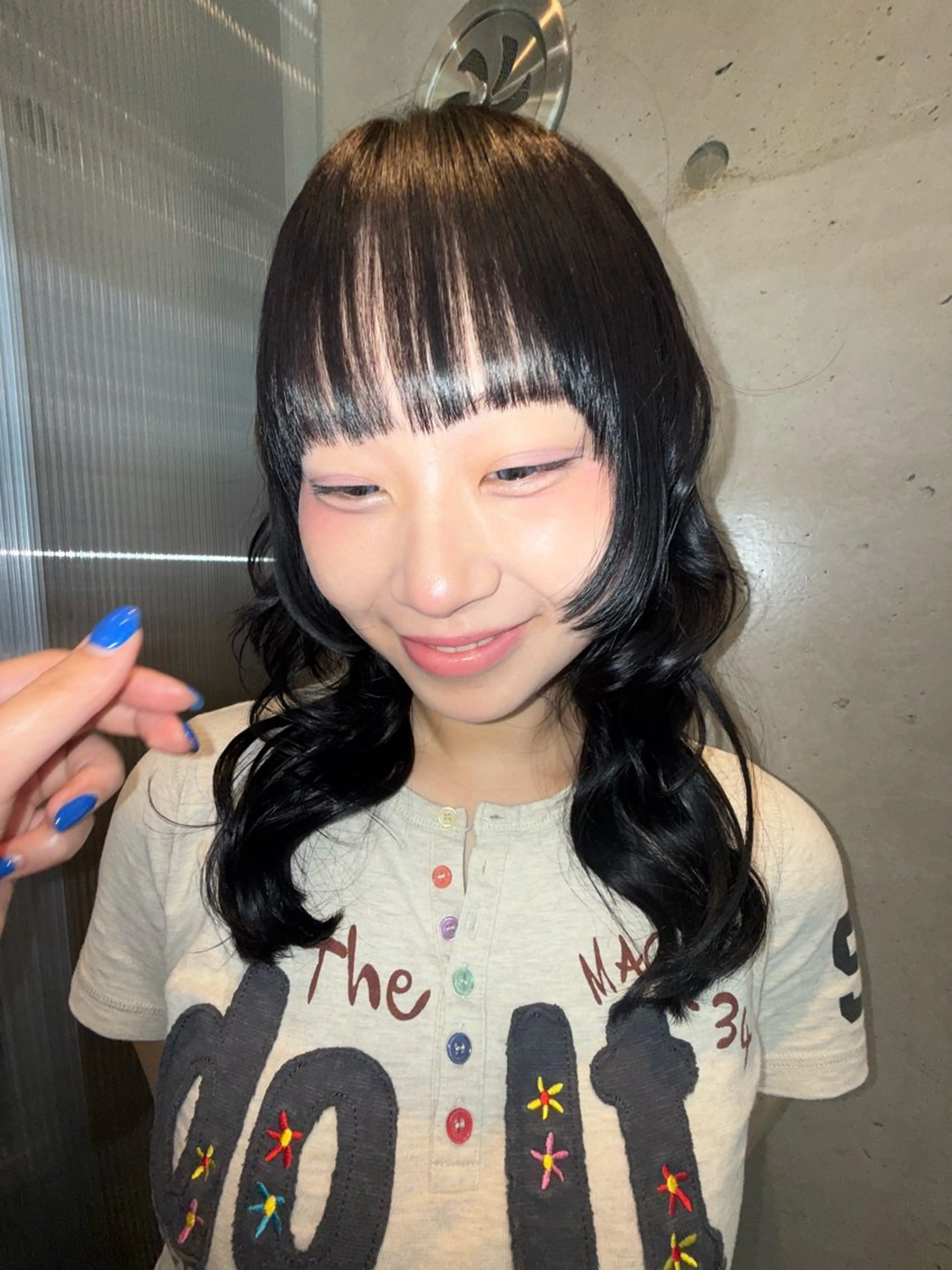 ミディアム カラー ショートボブ ミディアムパーマ アディクシーカラー ブリーチ ケアブリーチ KAAI ㅤのヘアスタイル