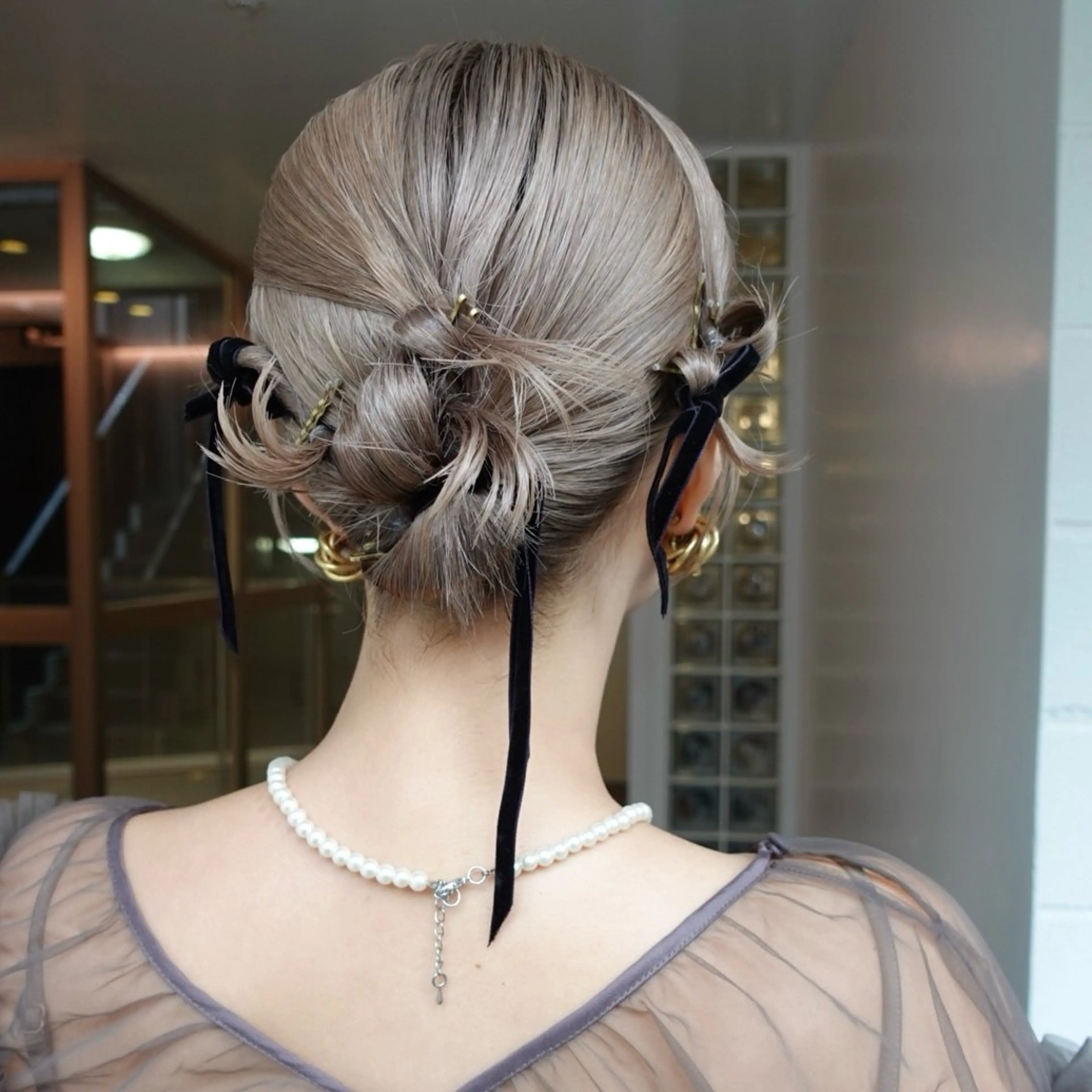 ミディアム ヘアアレンジ ボブ ヘアセット 🌐サトウ リョウ🌐のヘアスタイル