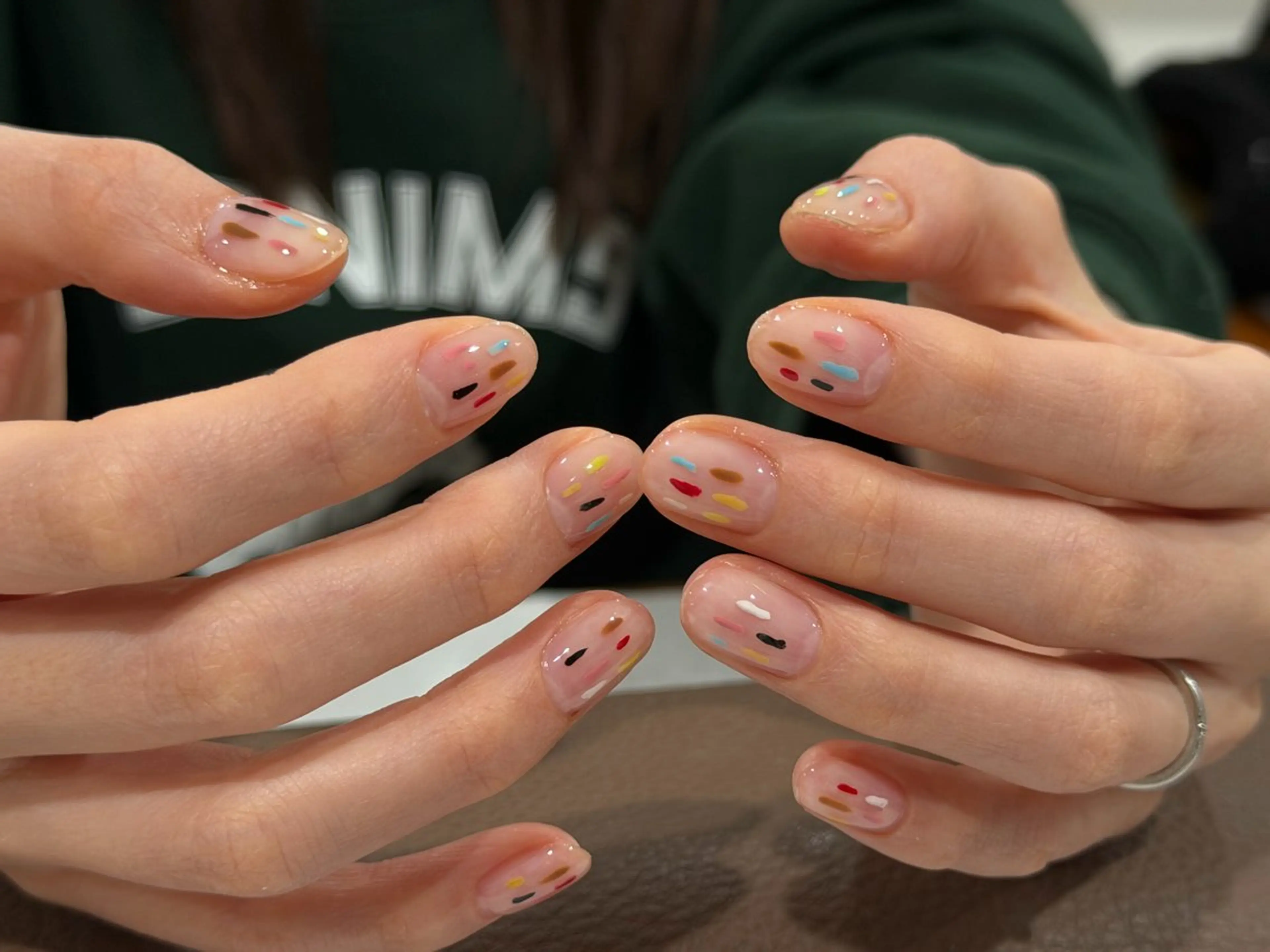 ネイル クリアネイル ドット シンプルネイル ハンドネイル ANOVA アノヴァのネイルデザイン