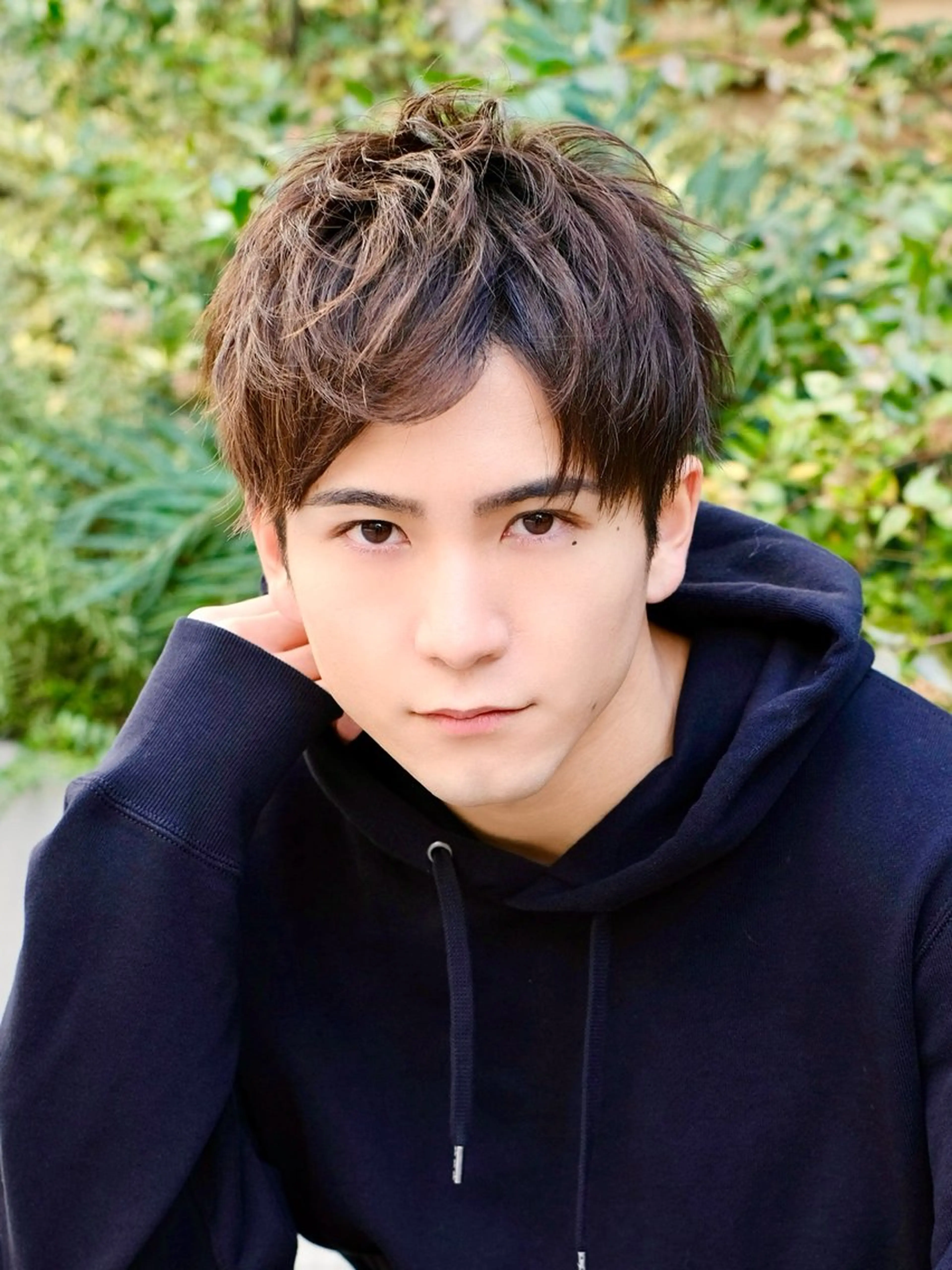 ショート カラー メンズ バレイヤージュ/ シャドウルーツ/安室のヘアスタイル