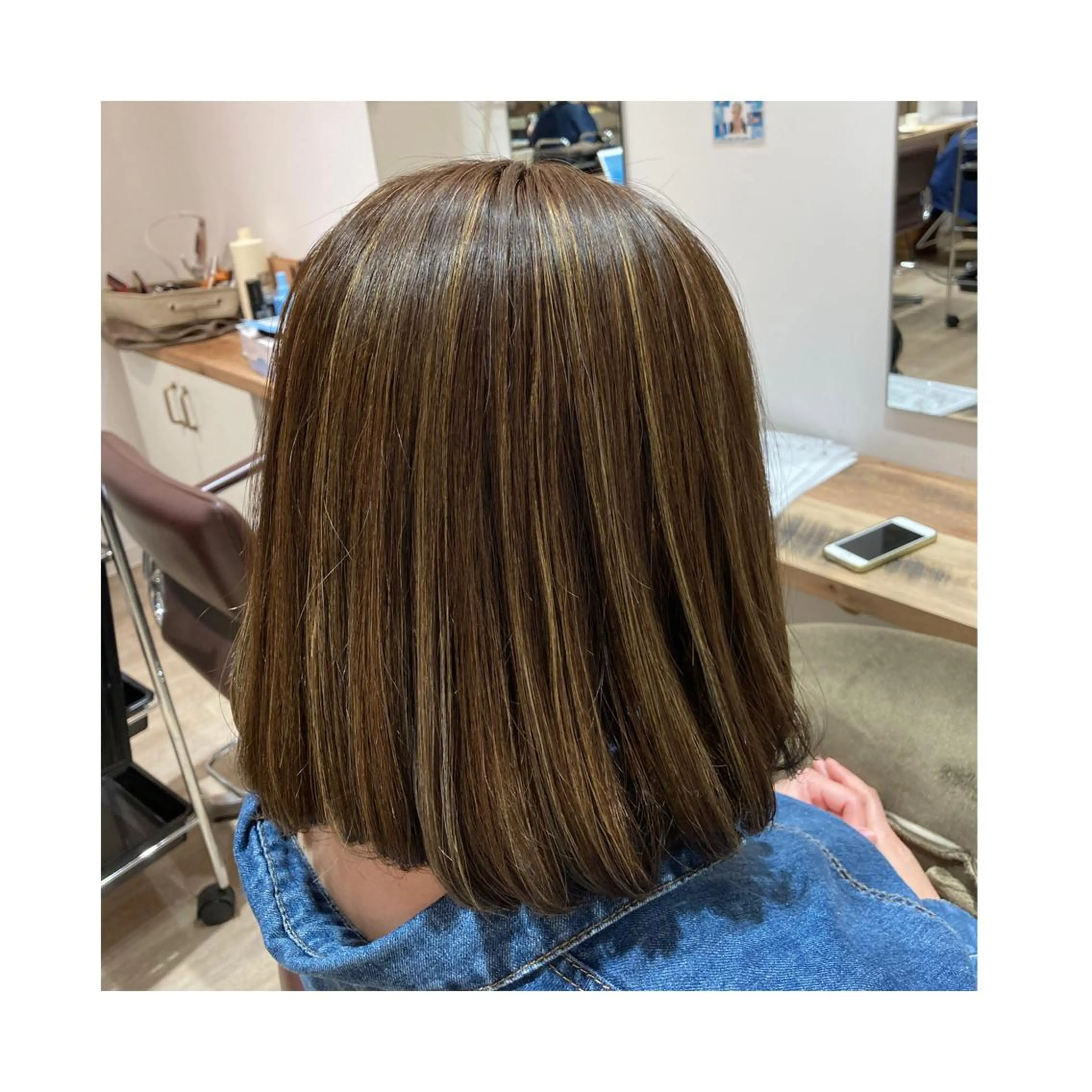 ミディアム 前田 梨沙のヘアスタイル