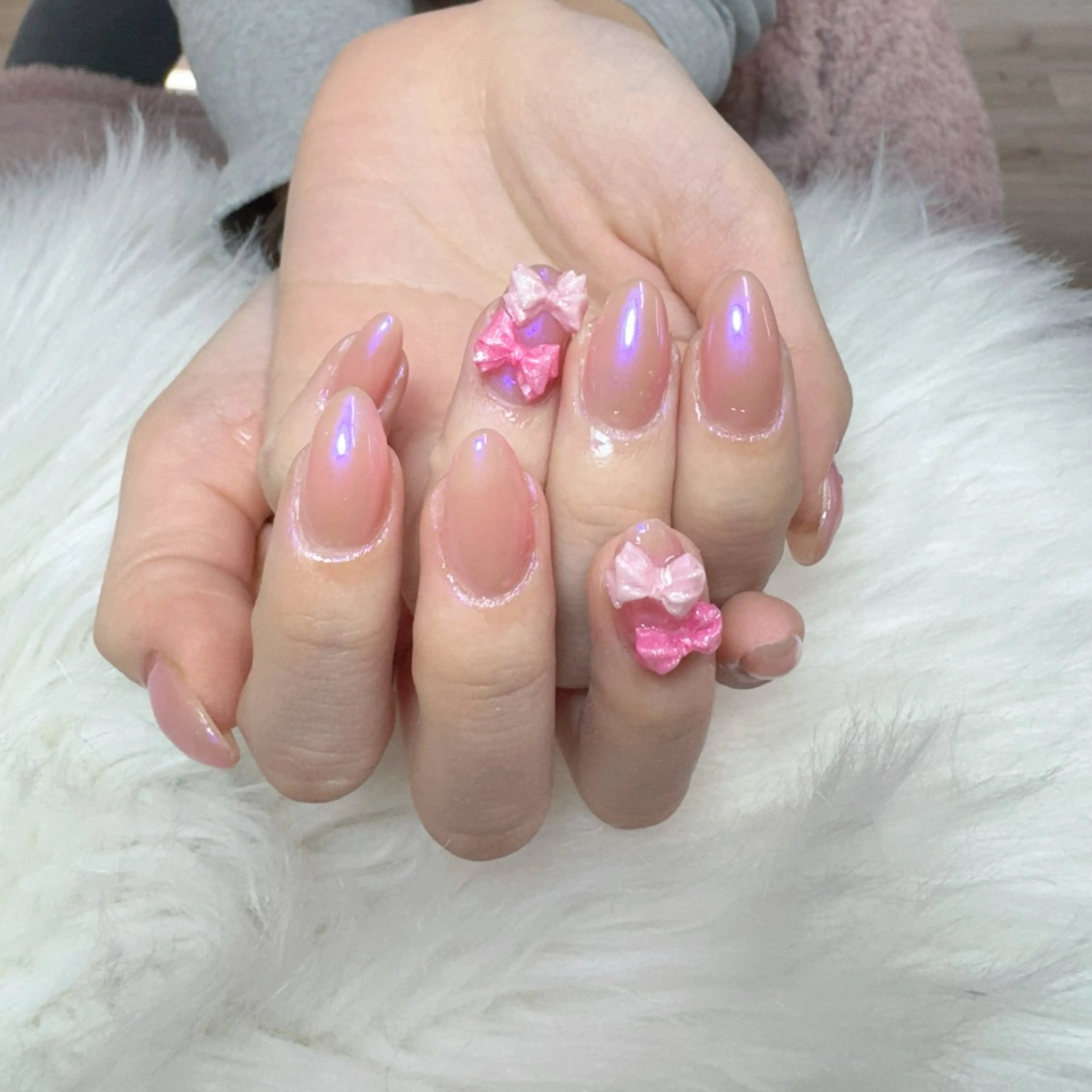 ネイル ハンドネイル 🎀nana🫧 ワンホンネイル🎀のネイルデザイン