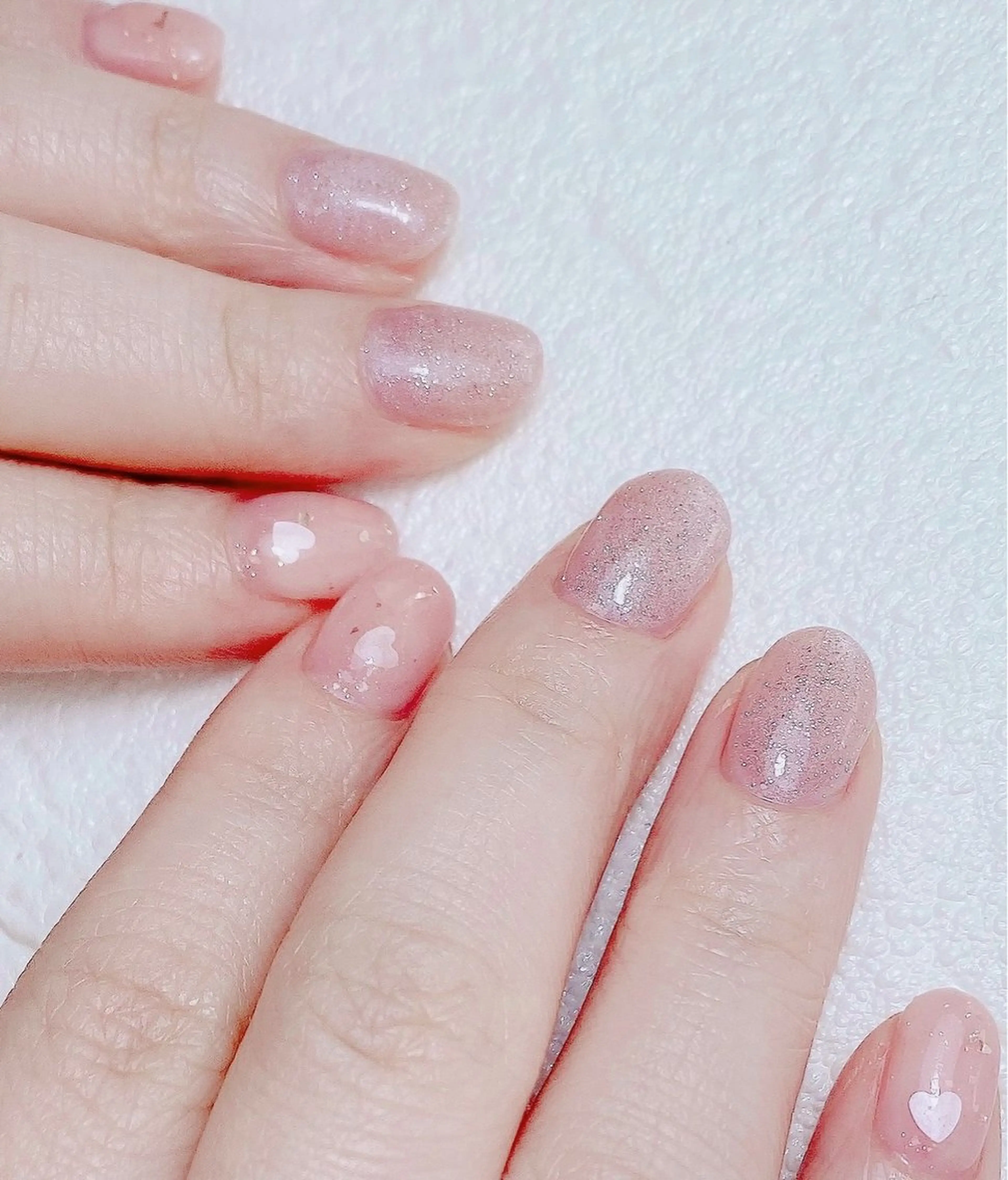 ネイル フラッシュネイル ハート ホログラムネイル マグネットネイル ニュアンスネイル ハンドネイル Nail Salon K 🧸美爪育成のネイルデザイン