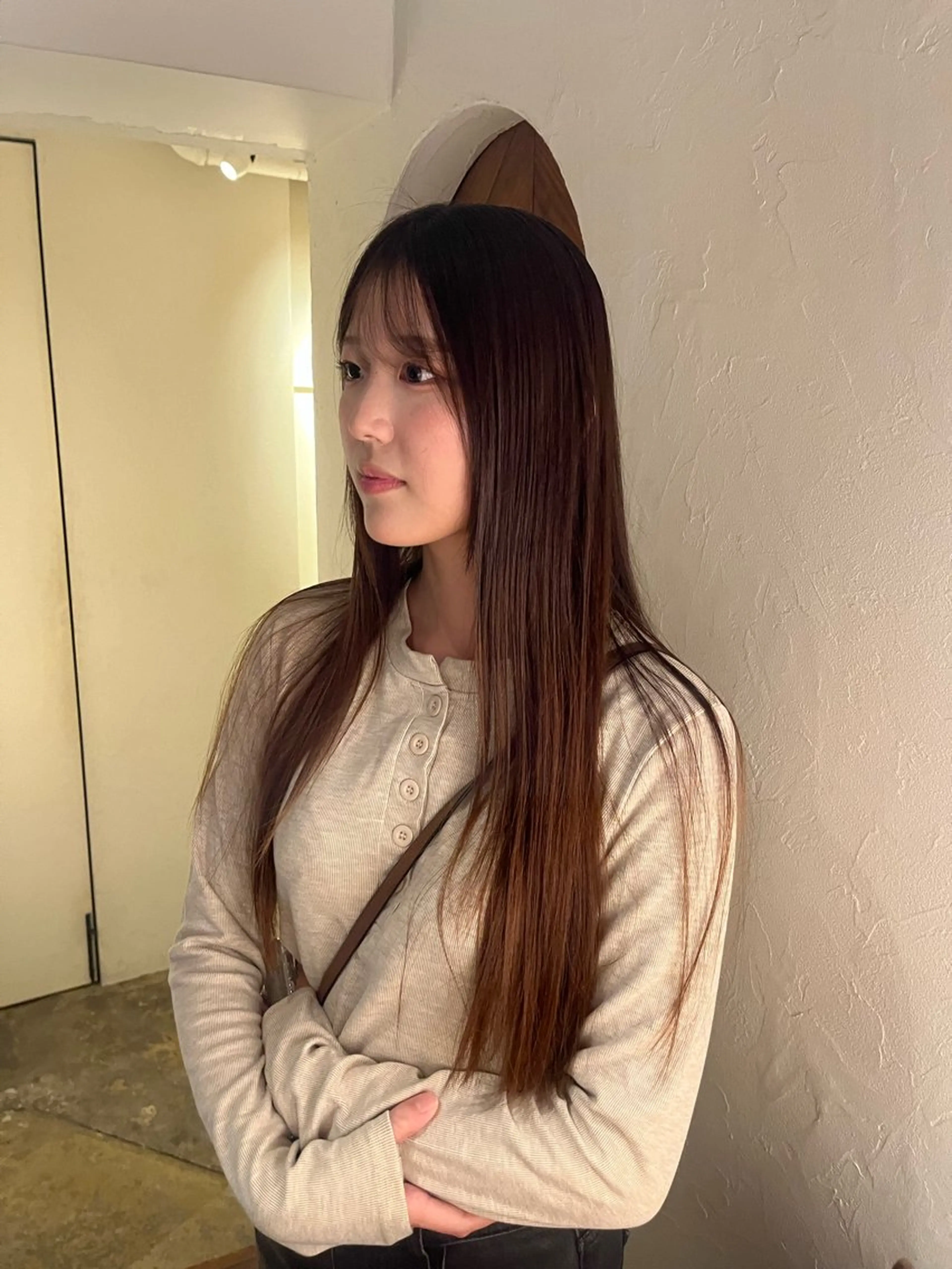 ロング 須藤　優真 切りっぱなしボブのヘアスタイル